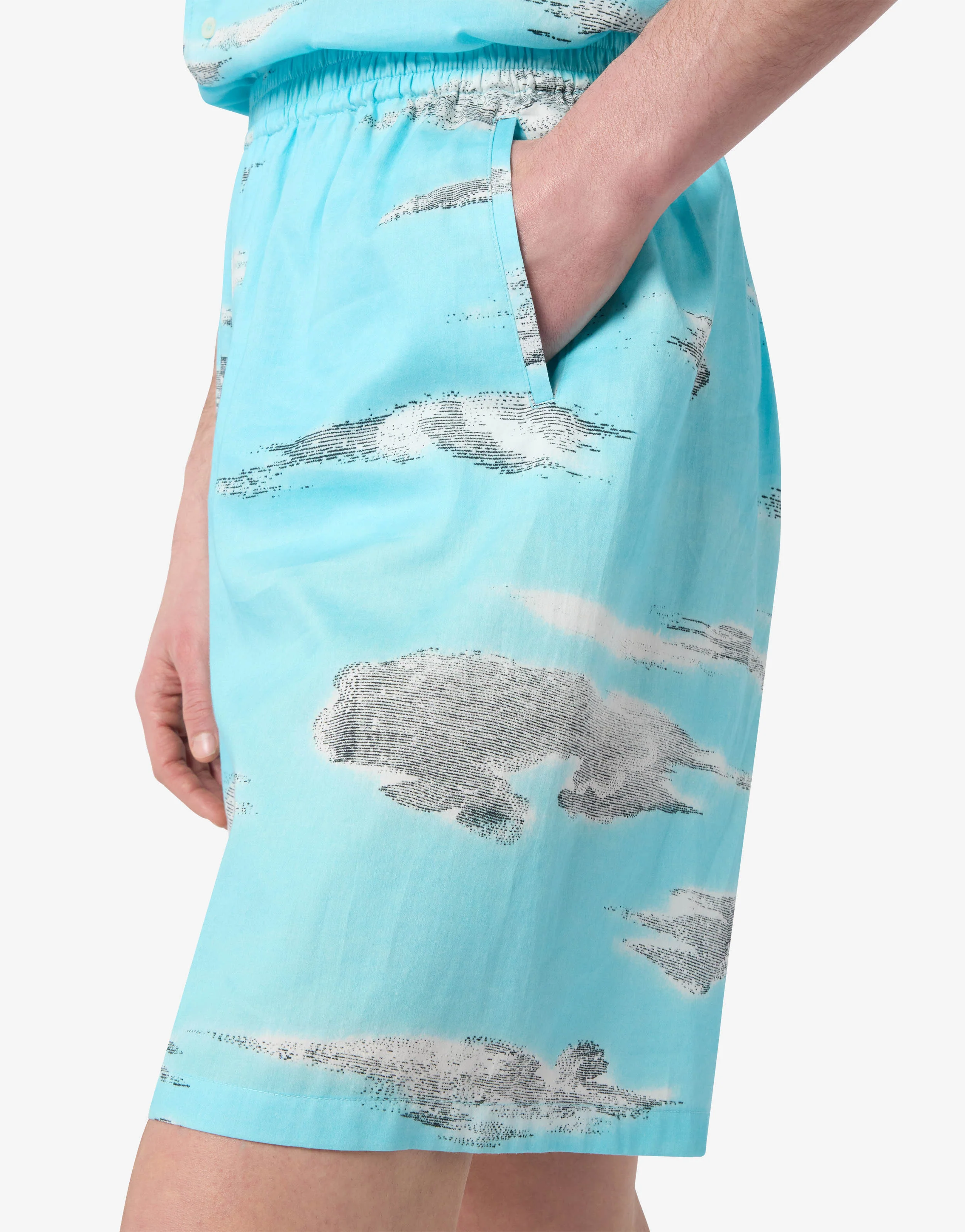 Archive Clouds Cotton Poplin Bermuda Shorts - Image 3