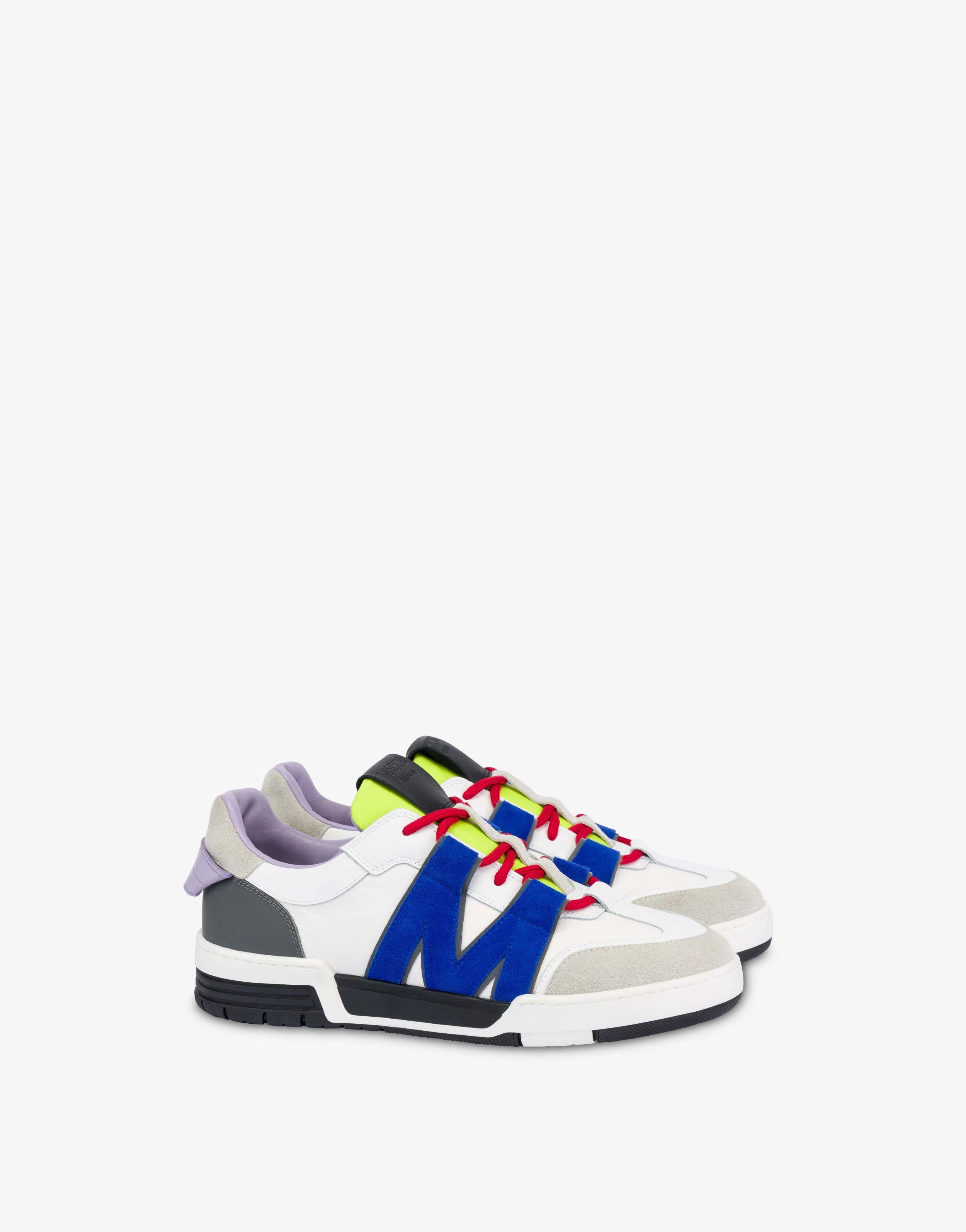Calfskin and suede sneakers