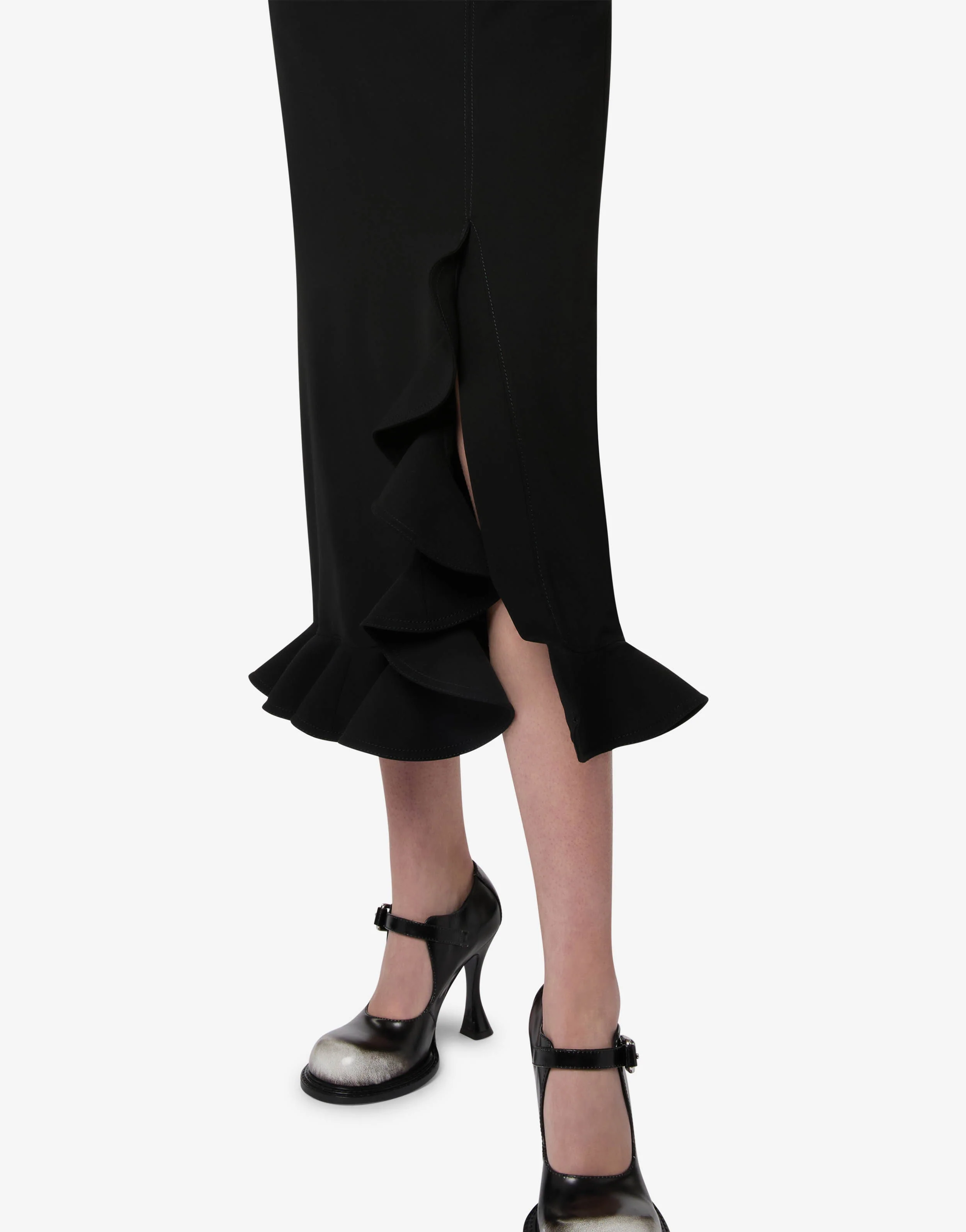 Crepe skirt with ruffles - Image 3