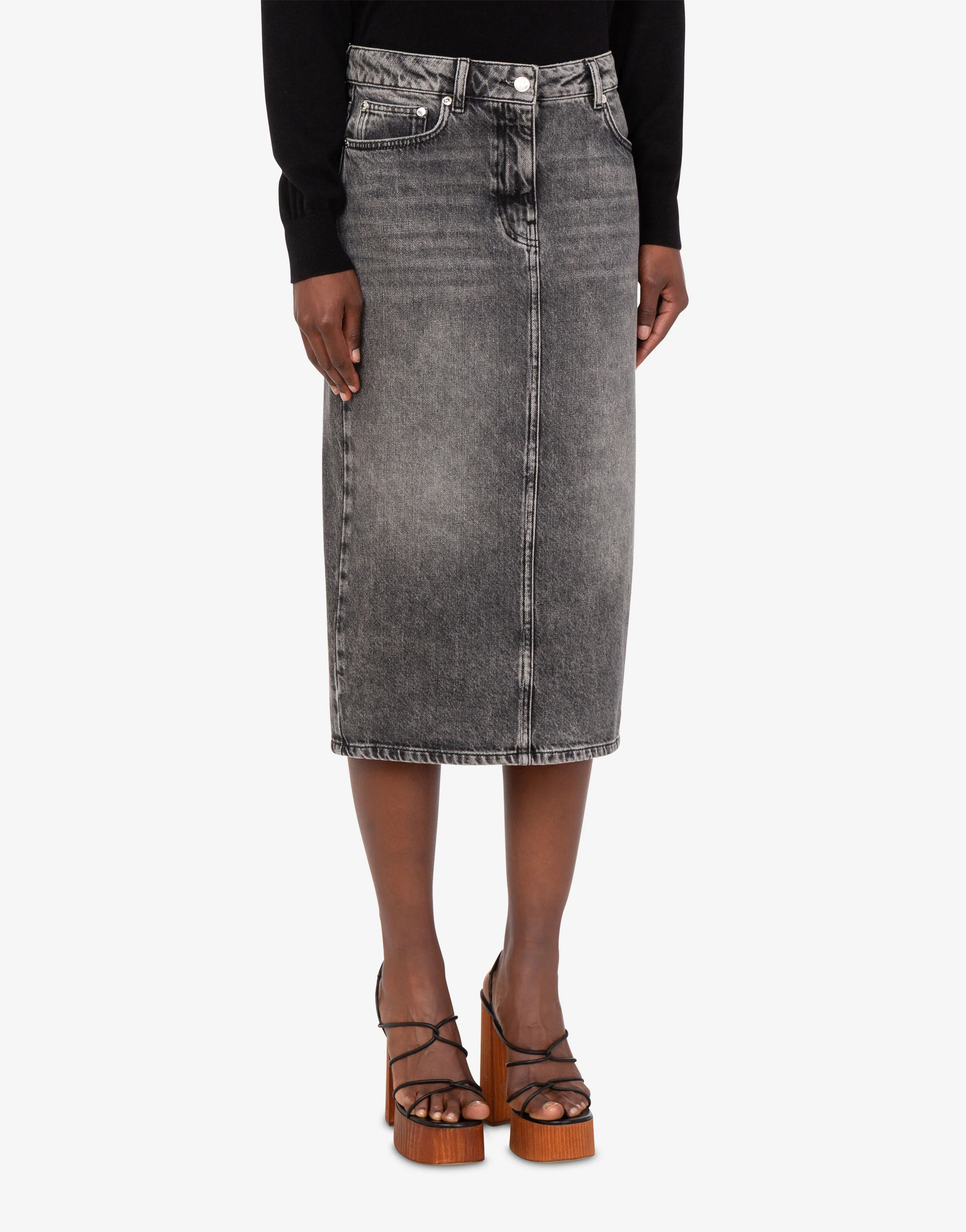 Denim midi skirt - Image 3