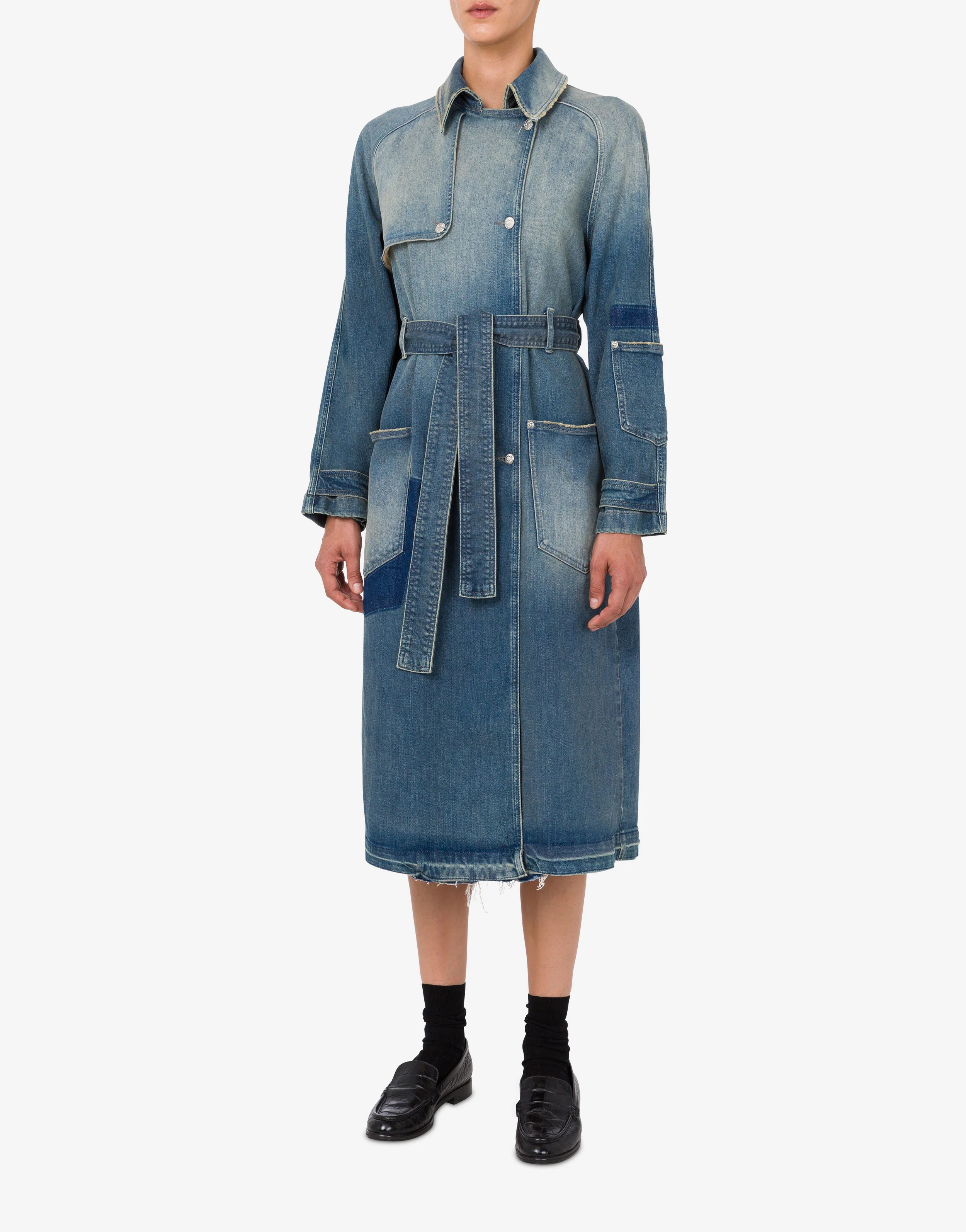 Denim trench coat - Image 2