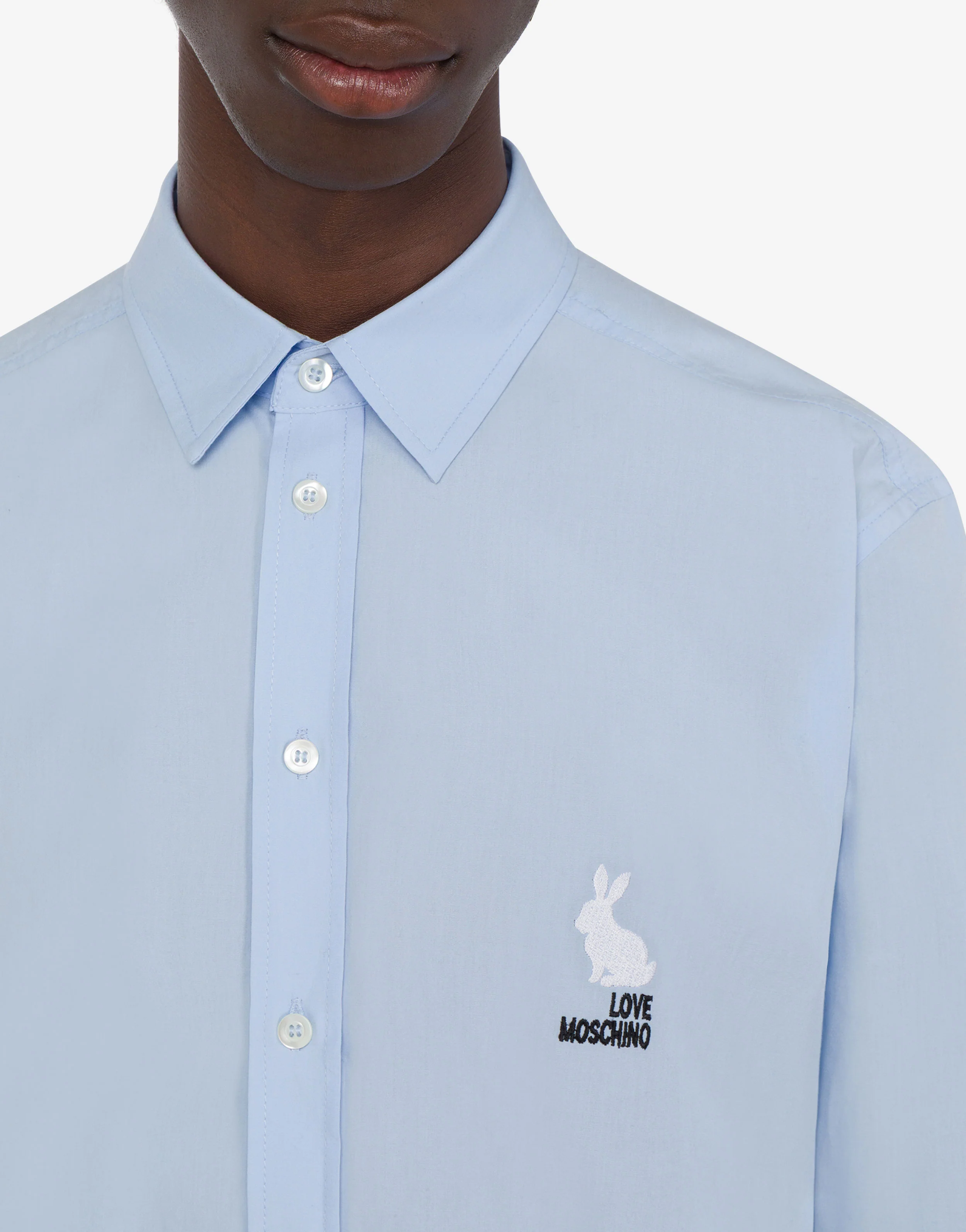 Embroidered cotton poplin shirt - Image 5