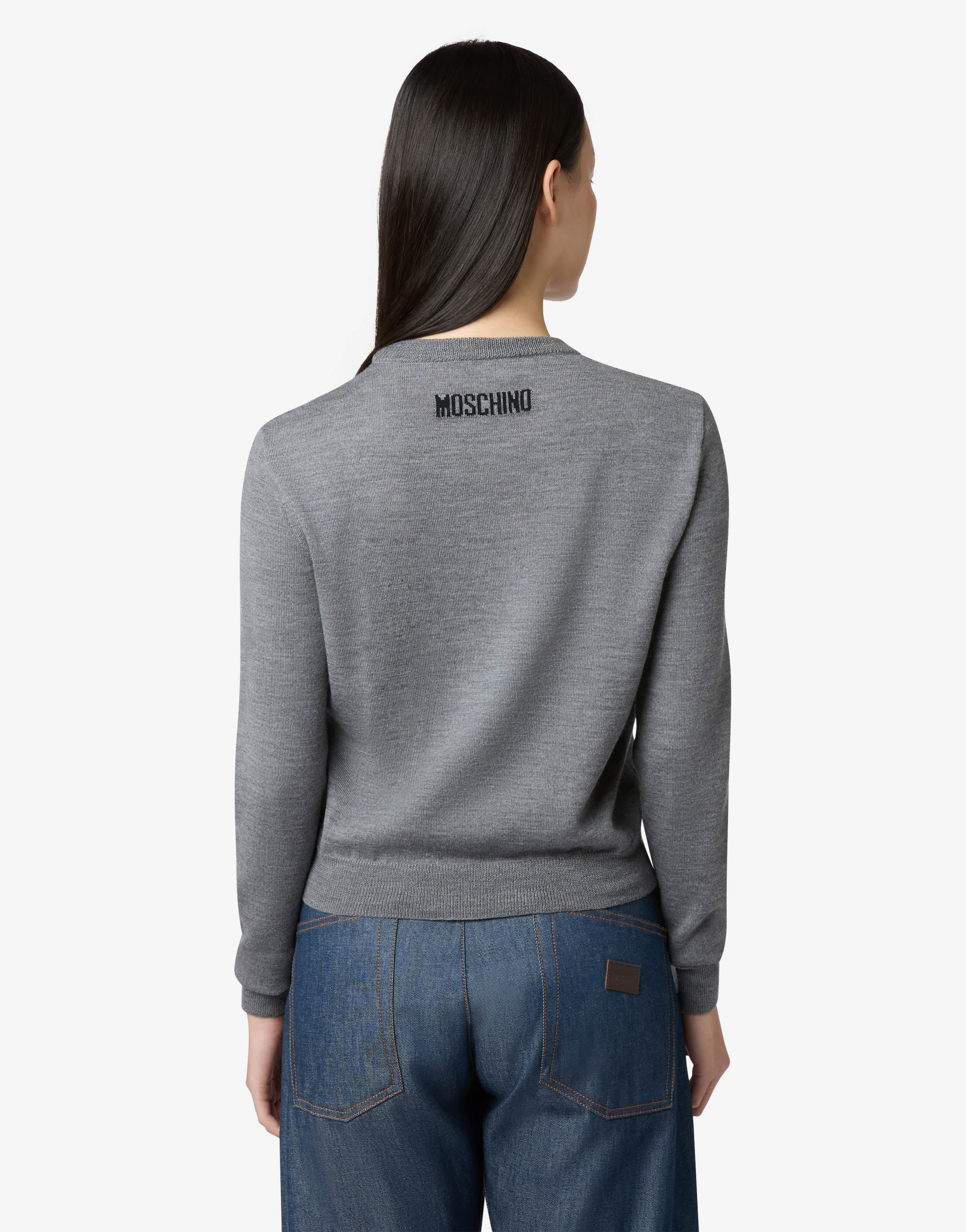 Extra-fine merino wool intarsia sweater - Image 2
