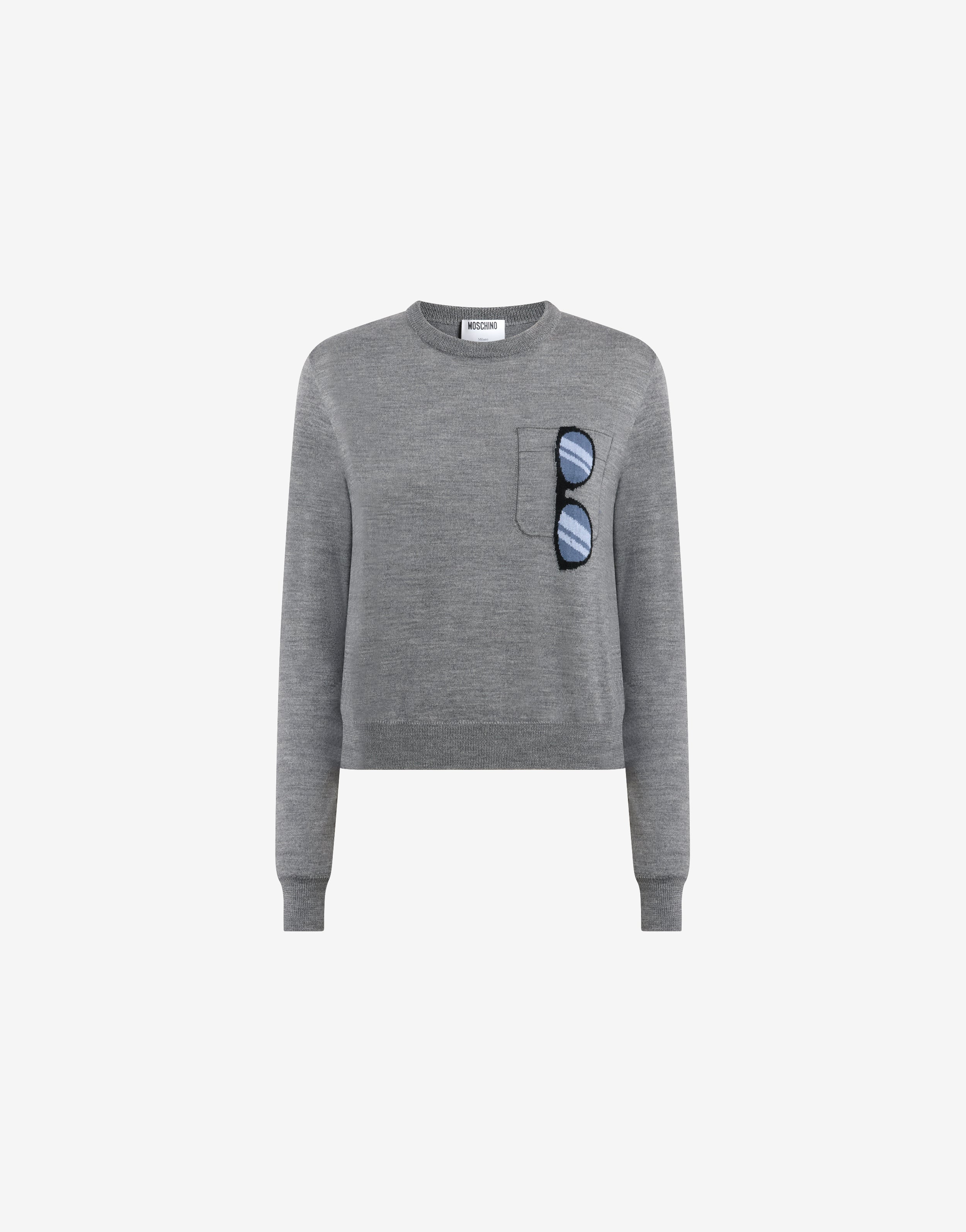 Extra-fine merino wool intarsia sweater - Image 5