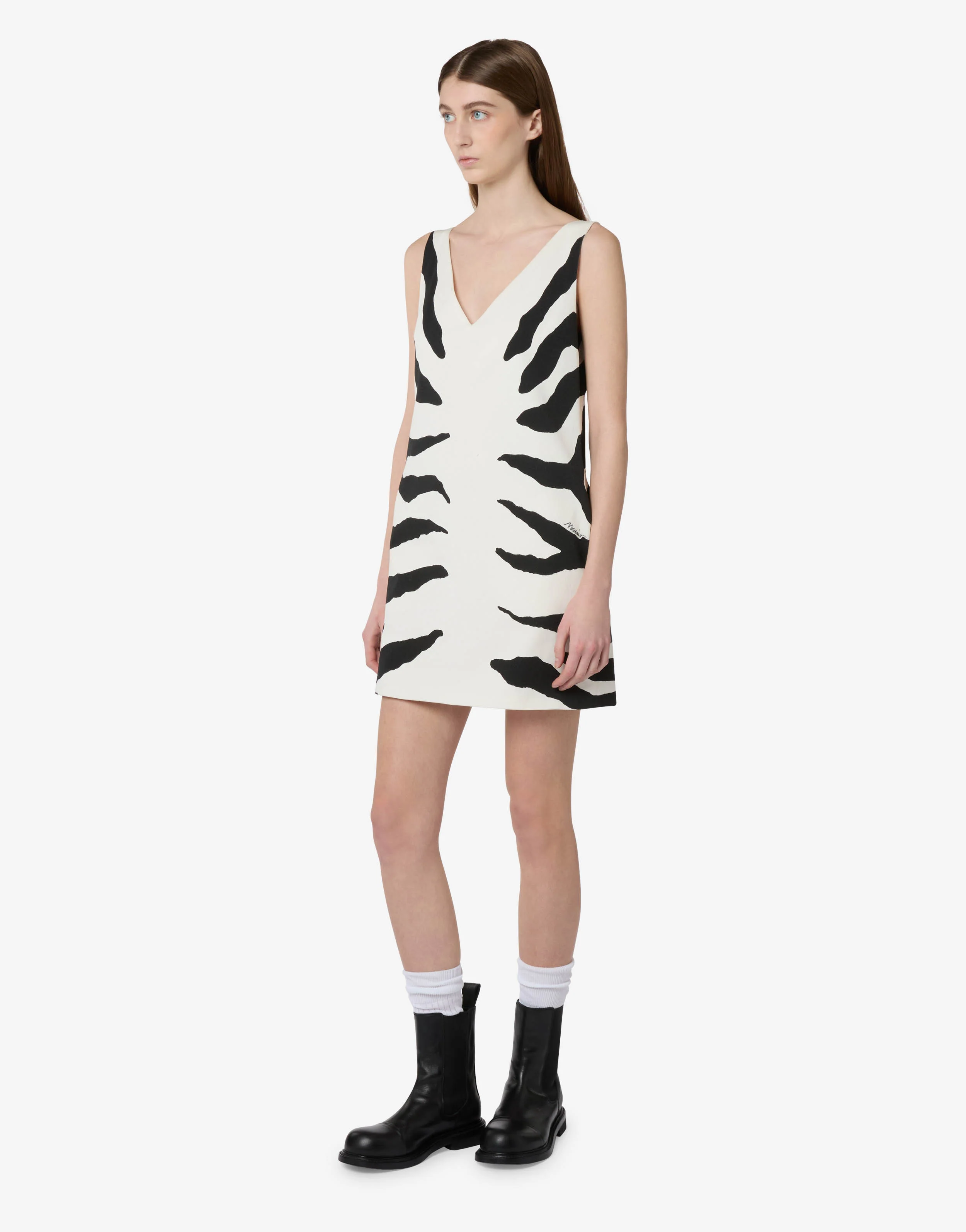 Heavyweight printed cotton dress