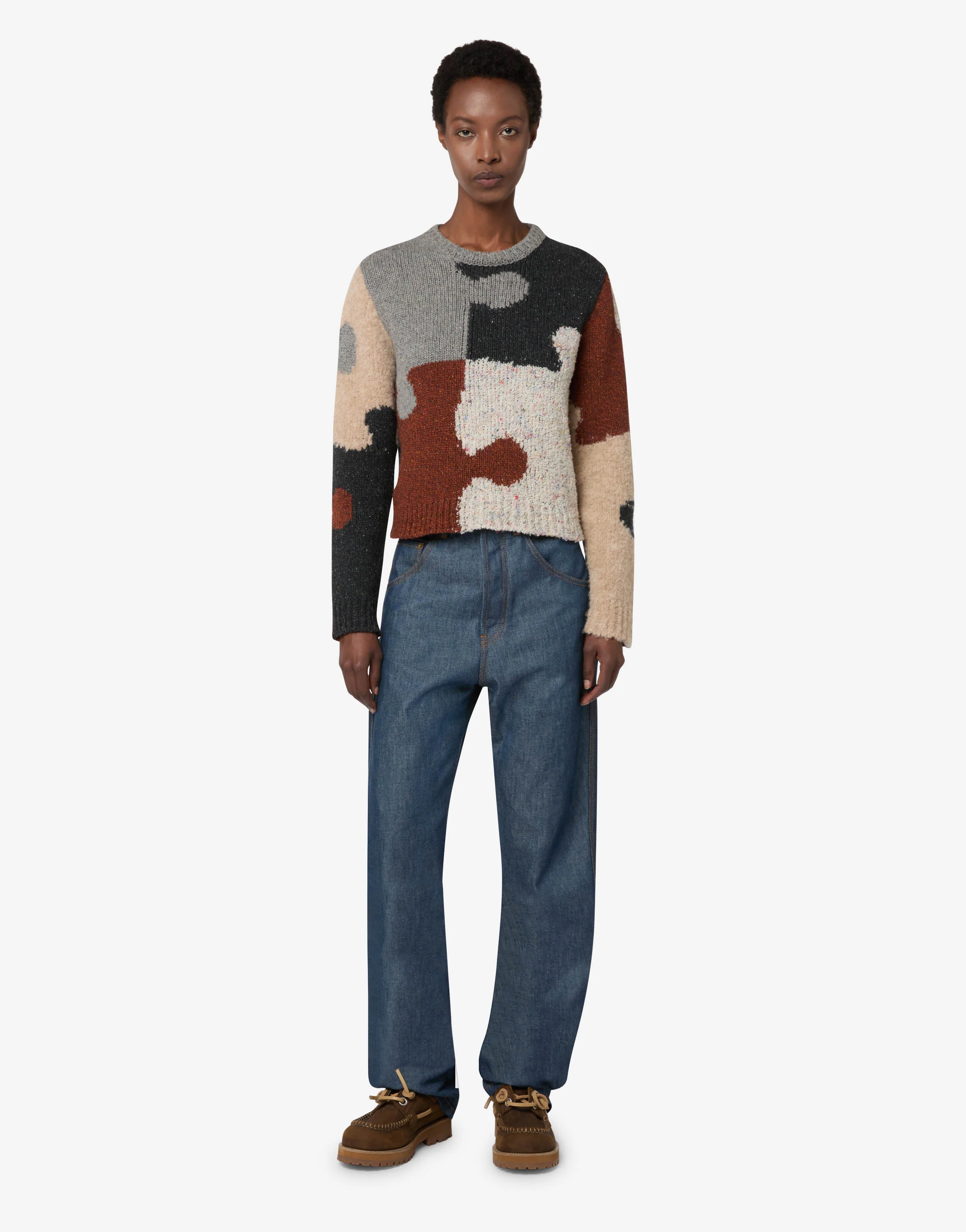 Inlaid wool-and-silk blend pullover - Image 4