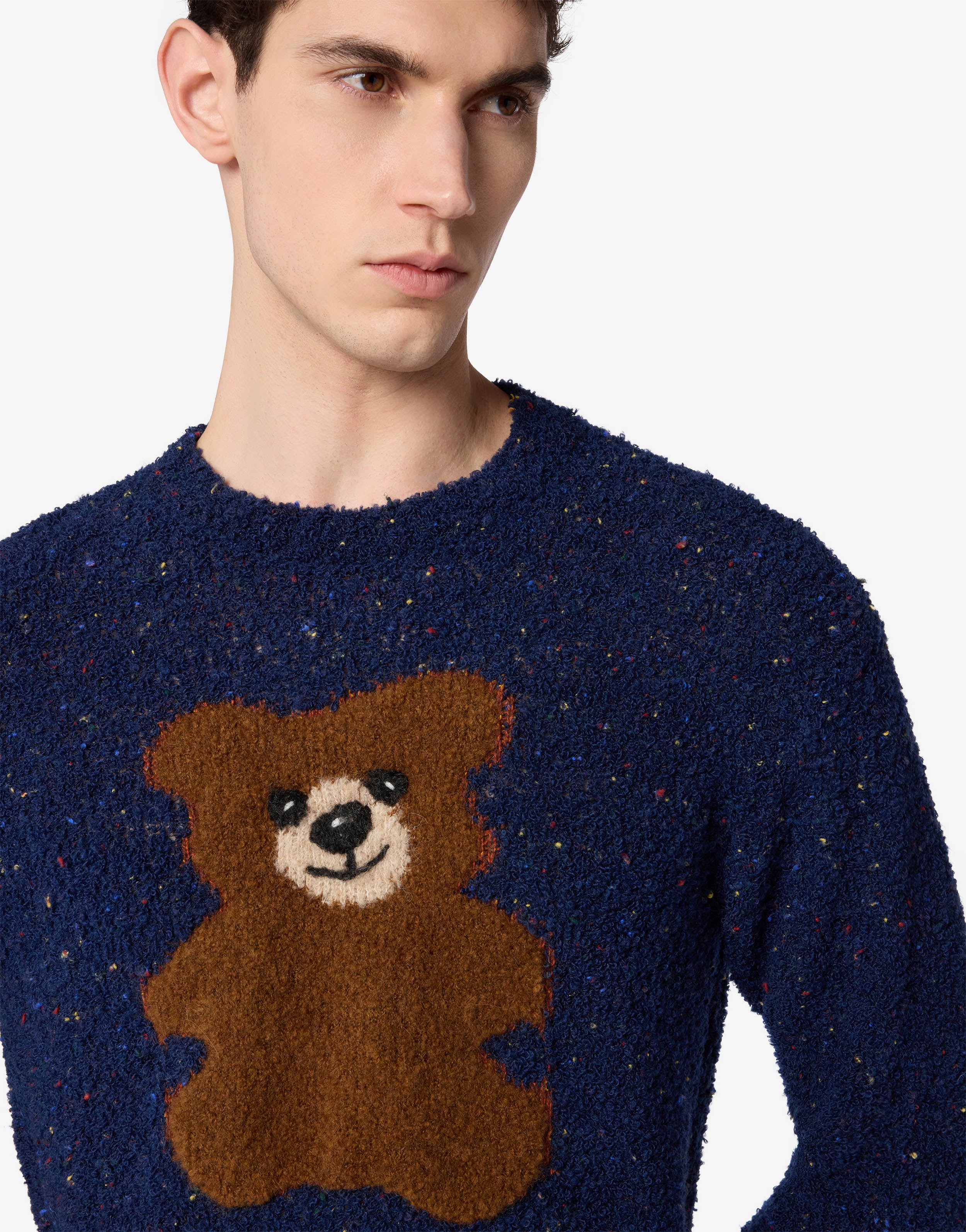 Moschino Teddy Bear Bouclé Wool-Blend Sweater - Image 3