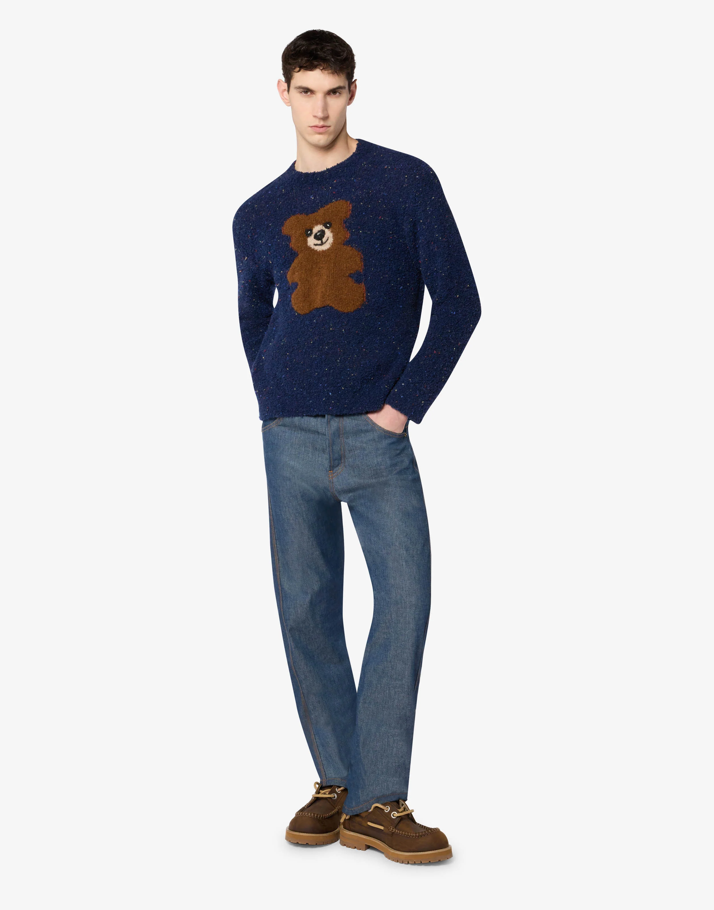 Moschino Teddy Bear Bouclé Wool-Blend Sweater - Image 4