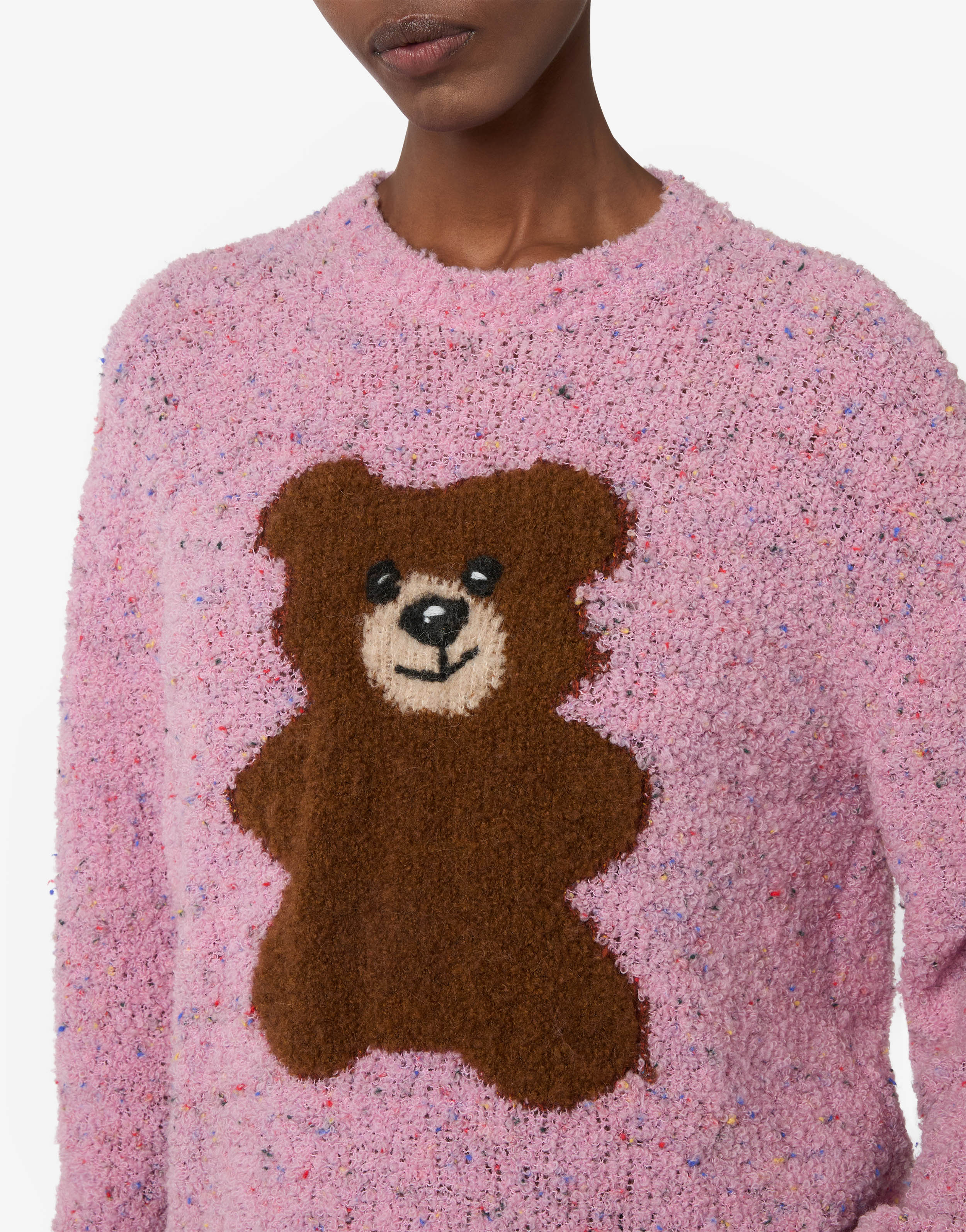 Moschino Teddy Bear Bouclé Wool-Blend Sweater - Image 3