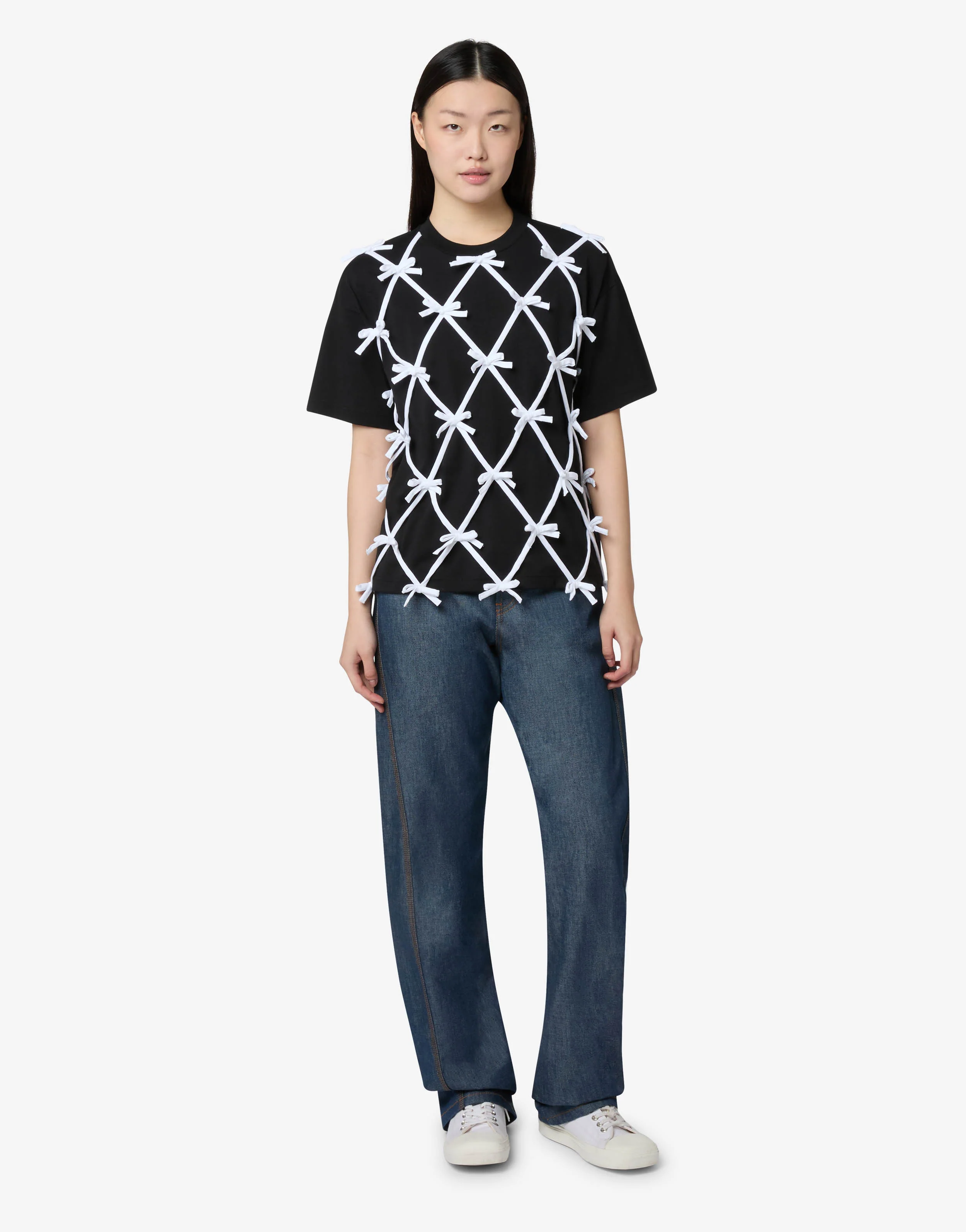 Organic cotton jersey T-shirt with bows - Image 4