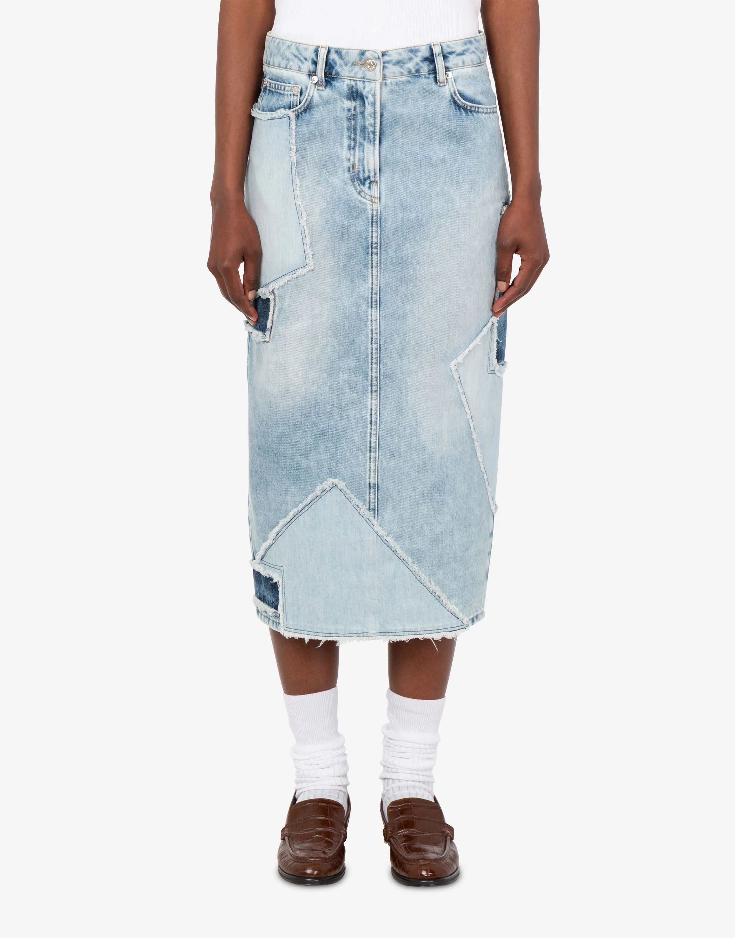 Patchwork denim skirt - Image 3