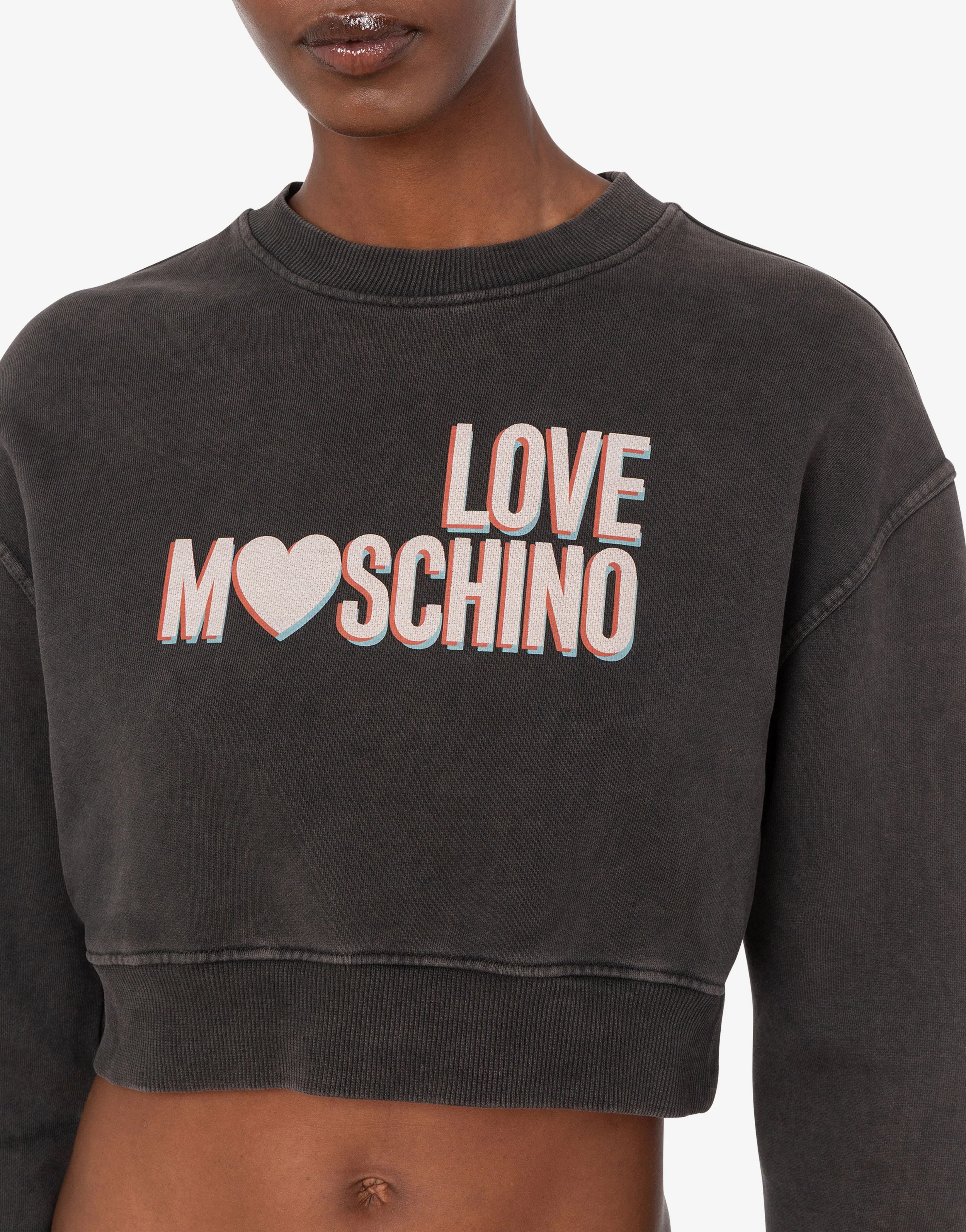 Printed cotton crop sweatshirt - Image 5