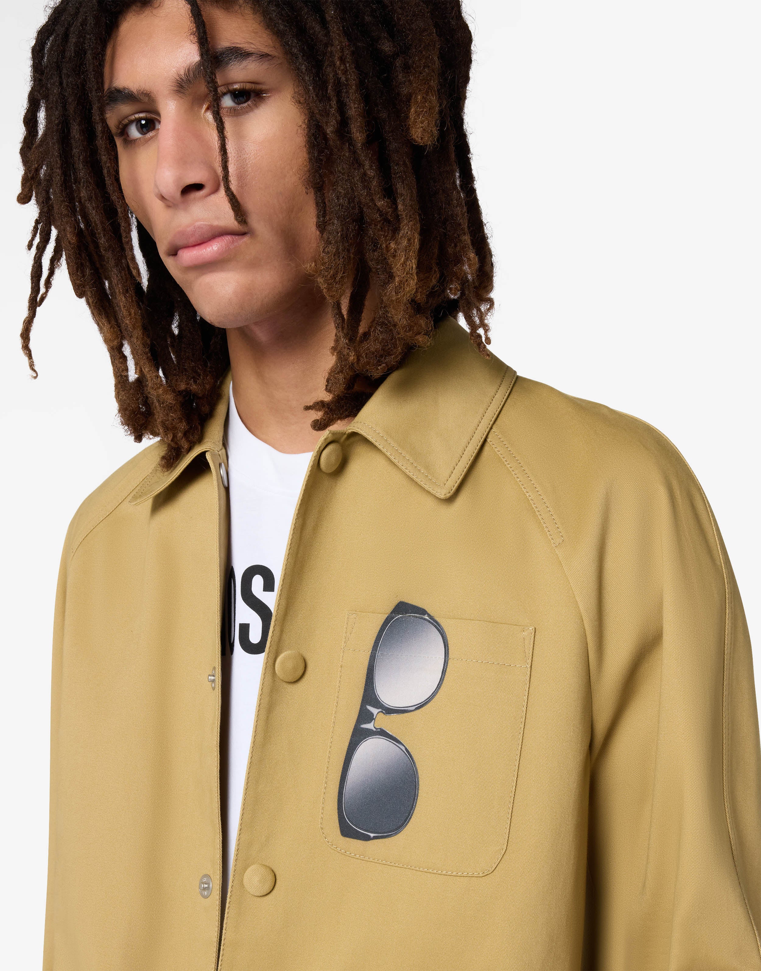 Printed cotton gabardine jacket - Image 3