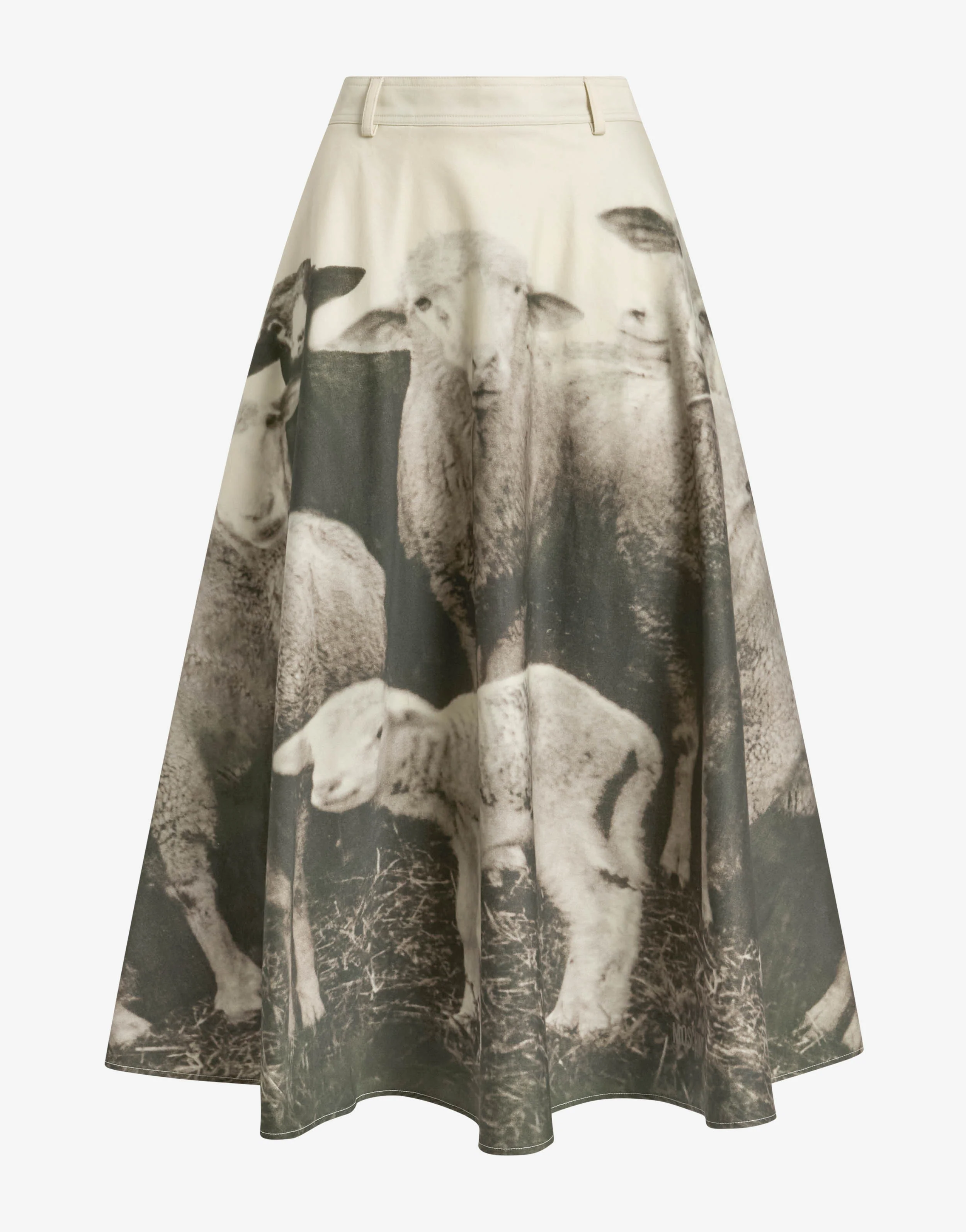 Printed cotton gabardine skirt - Image 5