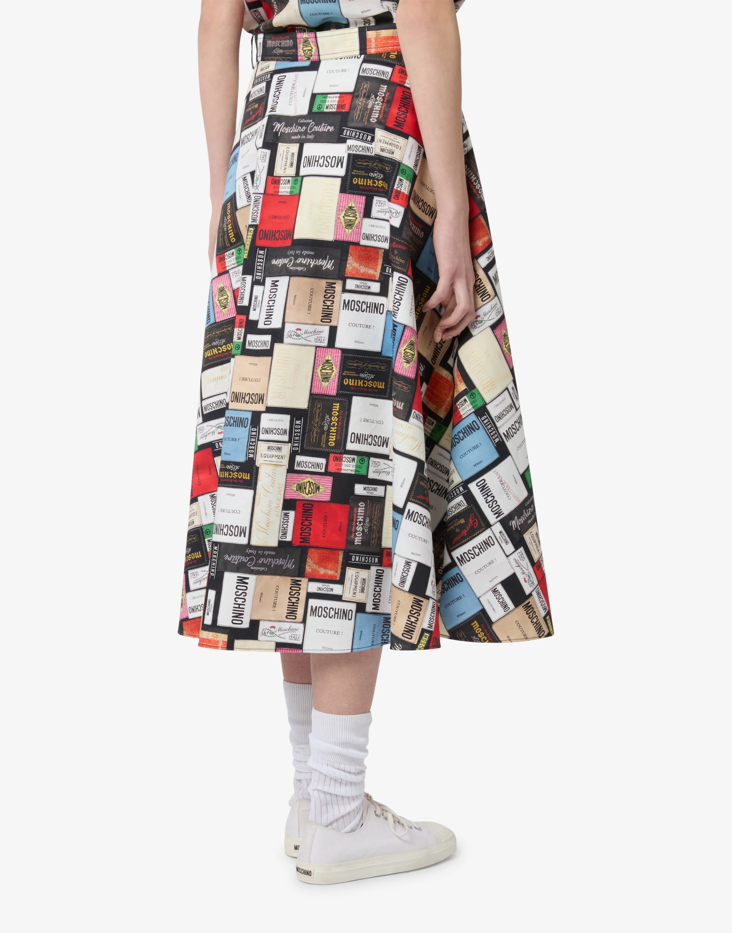 Printed cotton gabardine skirt - Image 2