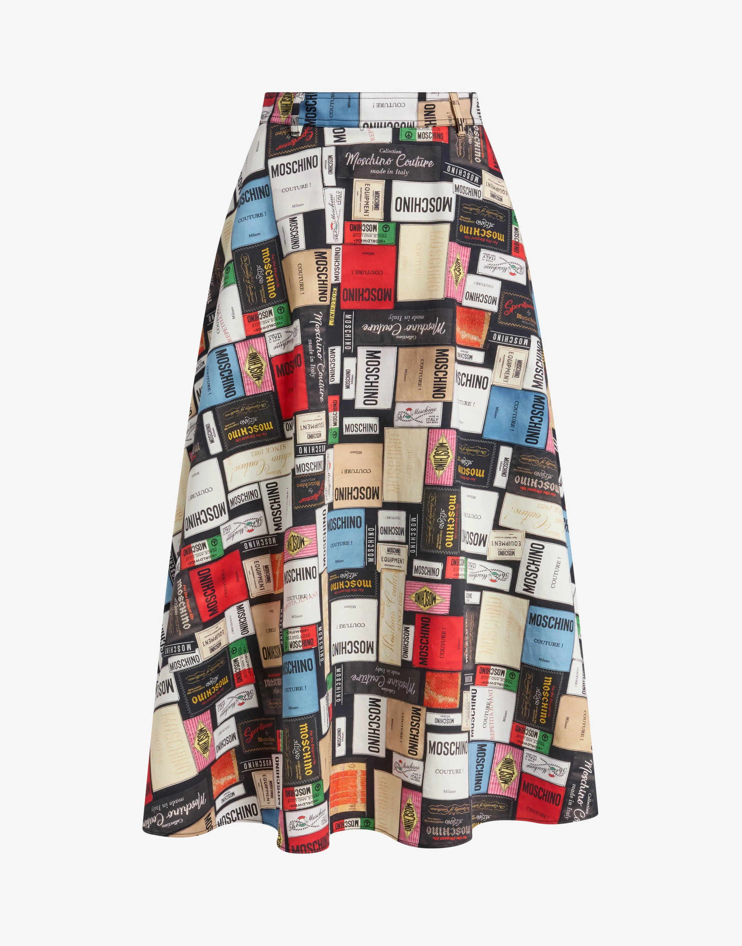 Printed cotton gabardine skirt - Image 5