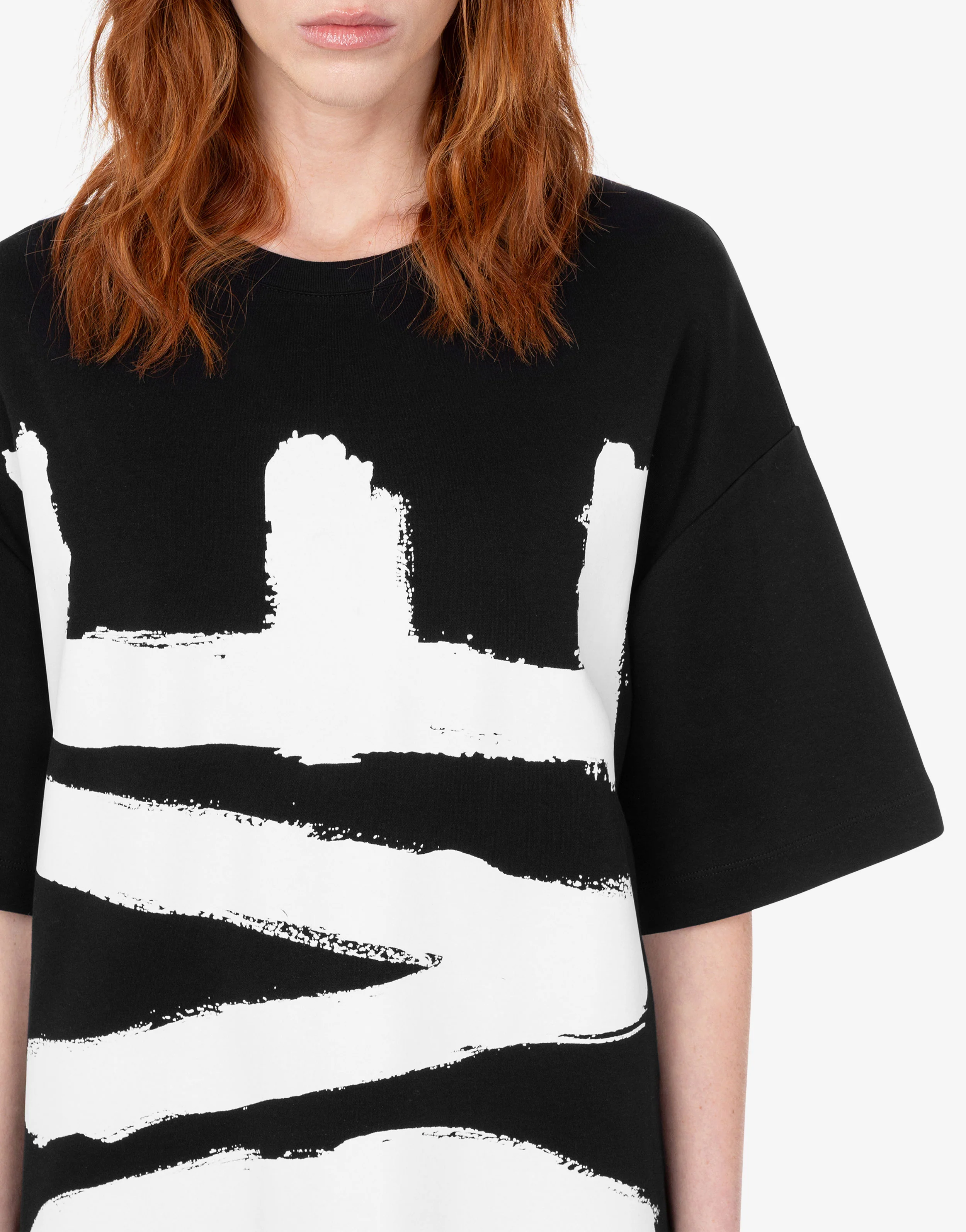 Printed cotton jersey dress - Image 4