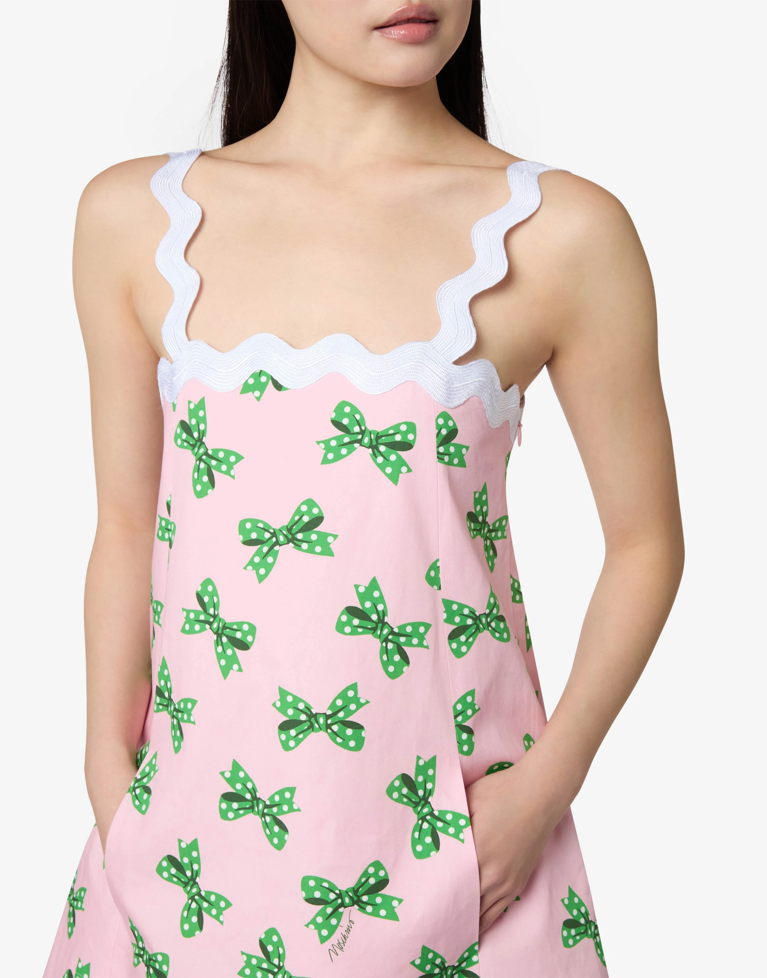 Printed cotton poplin dress - Image 3