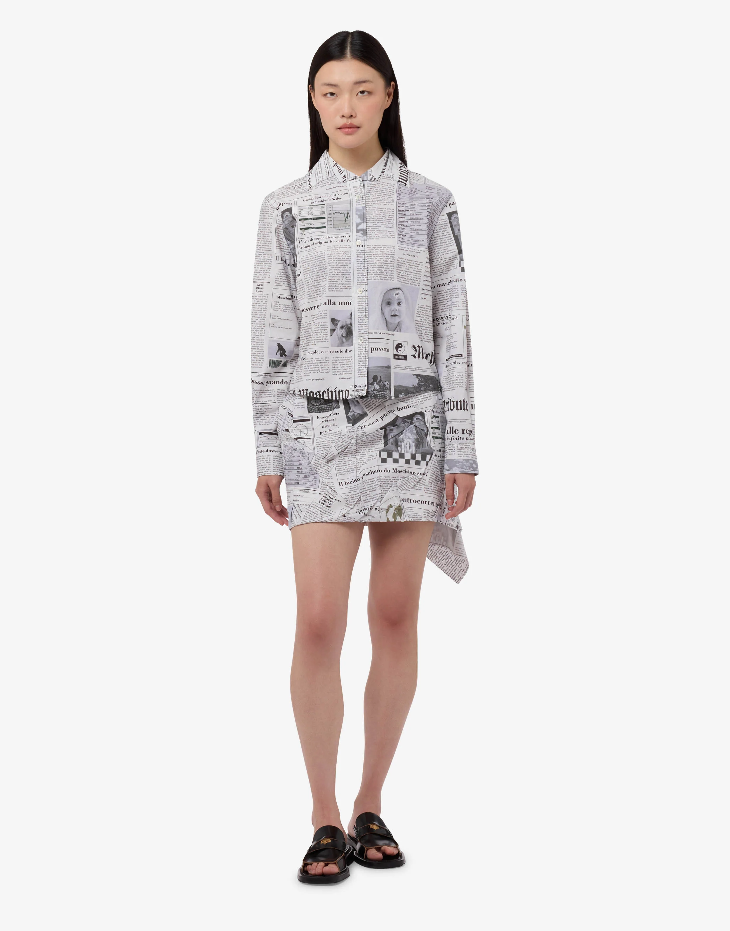 Printed cotton poplin miniskirt - Image 2