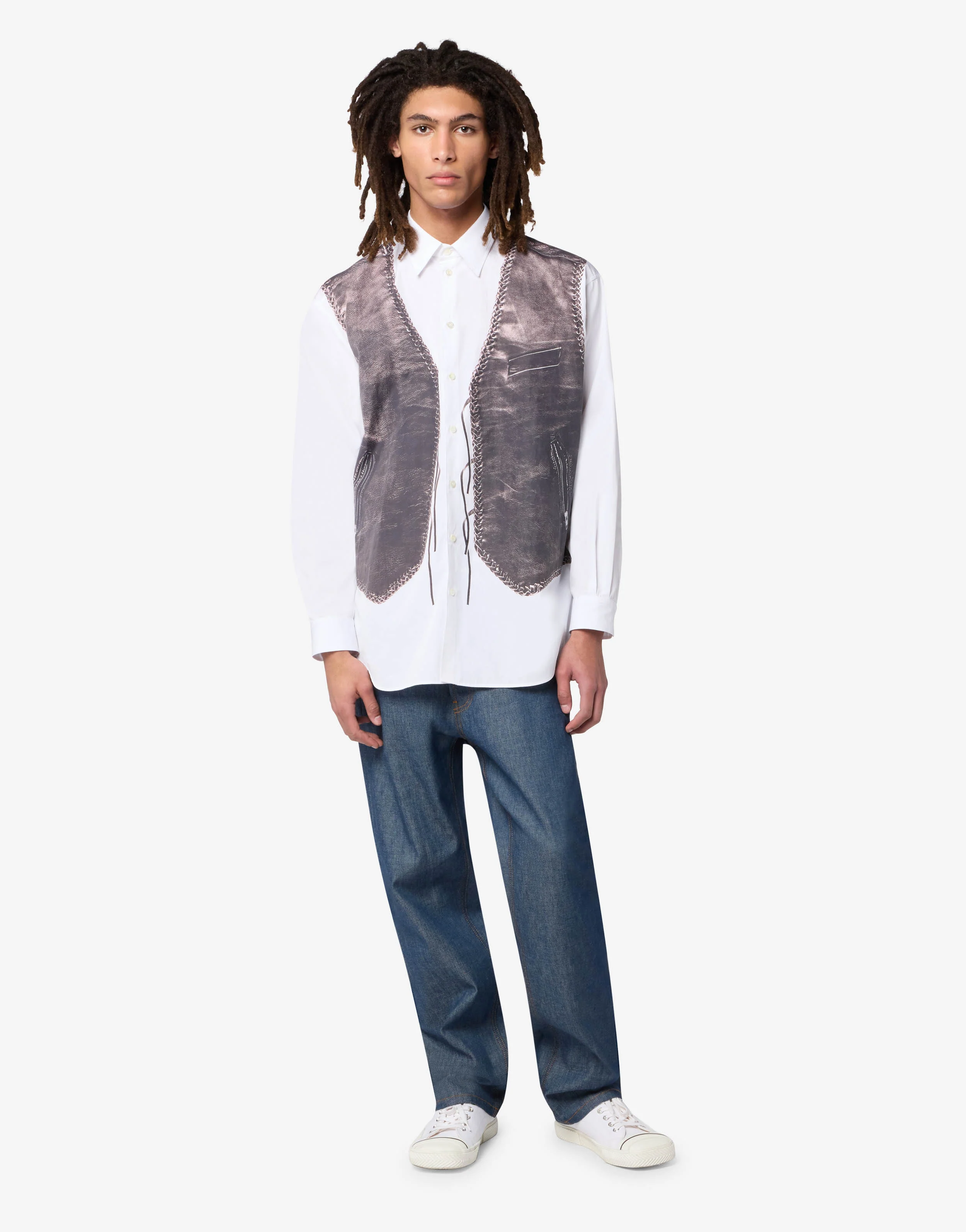 Printed cotton poplin shirt - Image 4