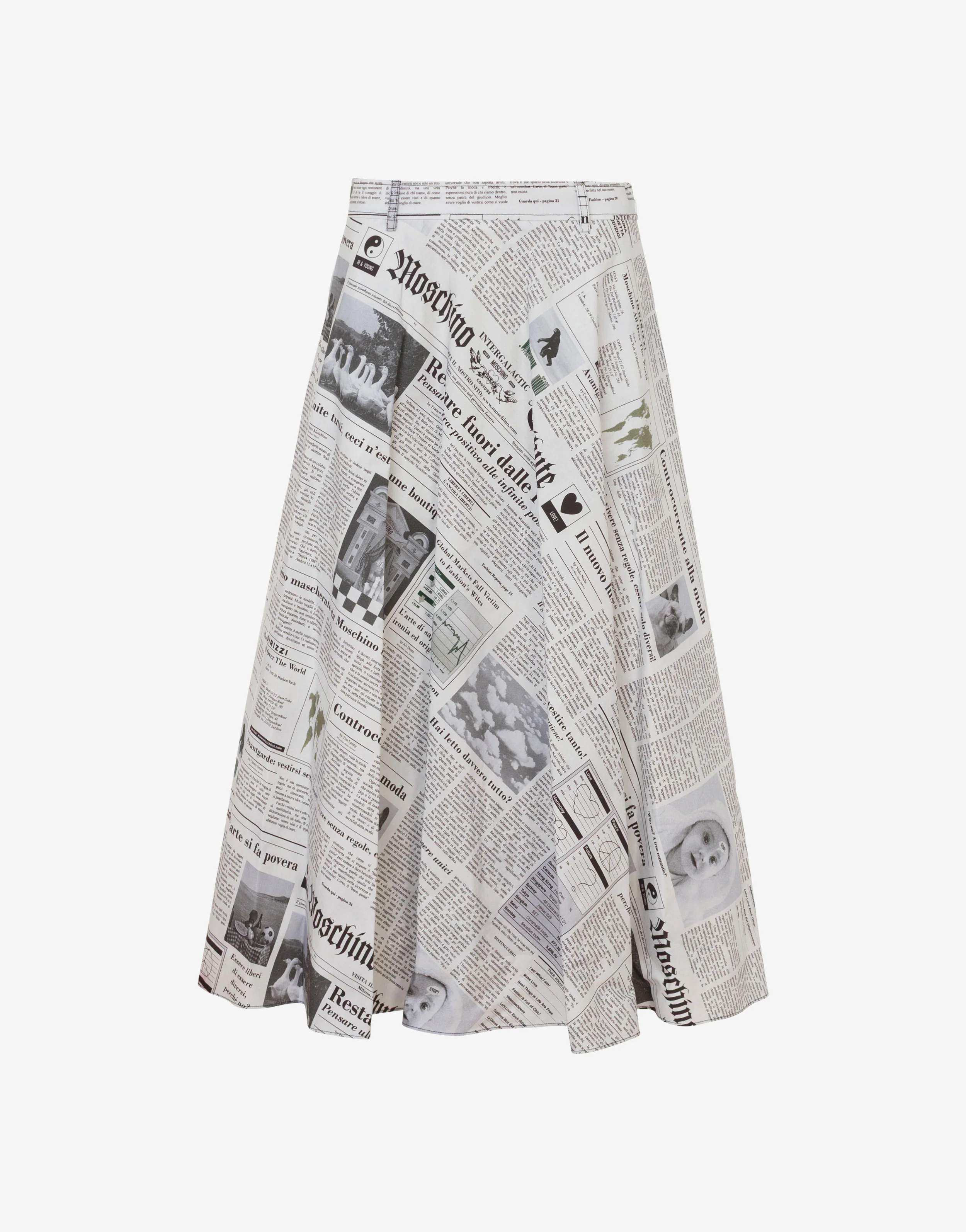 Printed cotton poplin skirt - Image 5