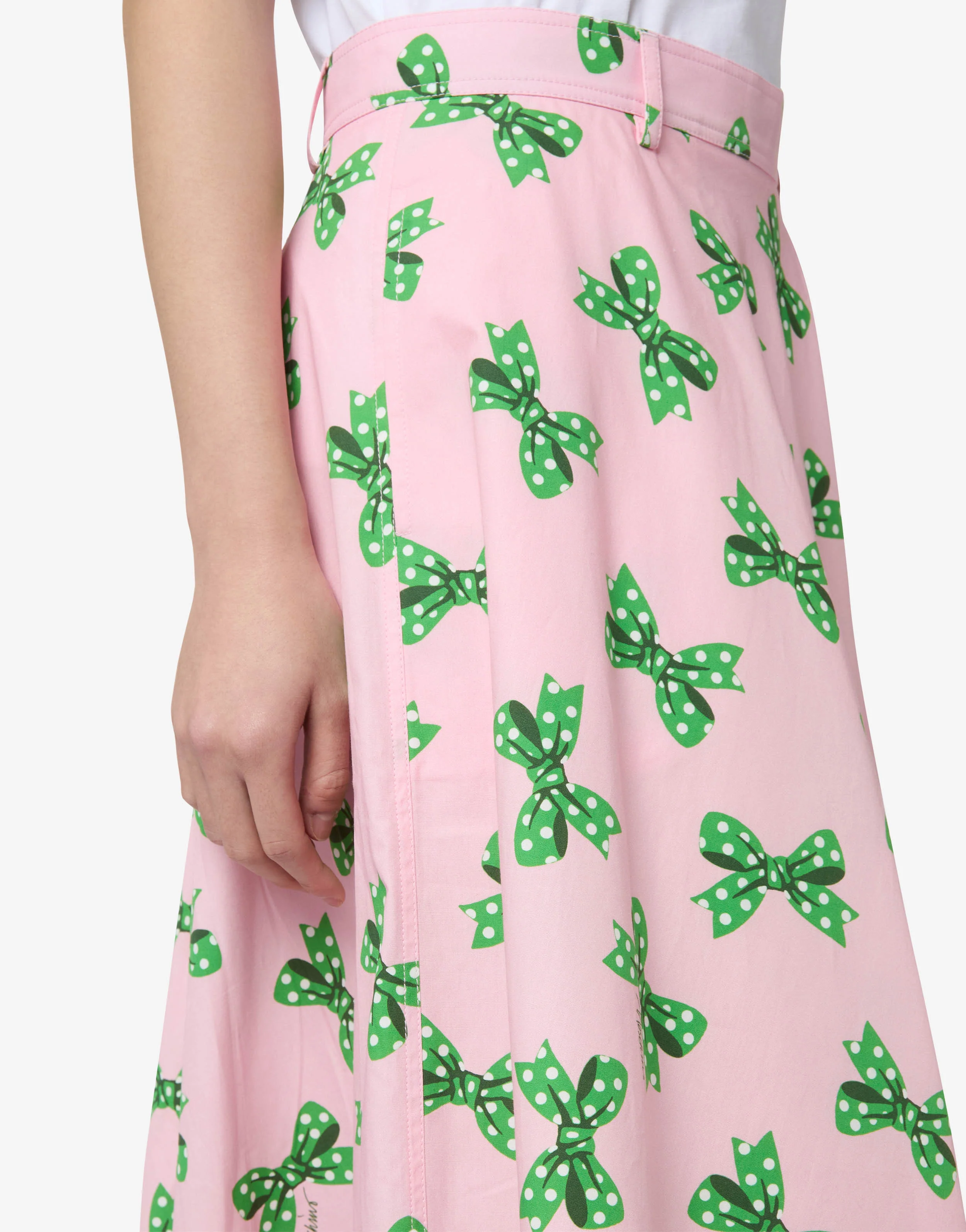 Printed cotton poplin skirt - Image 3