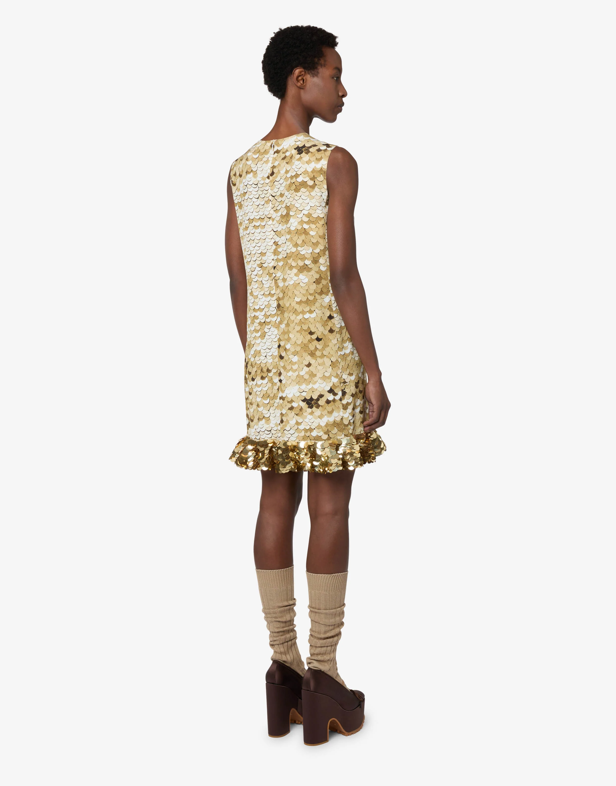Printed crepe de chine dress - Image 2