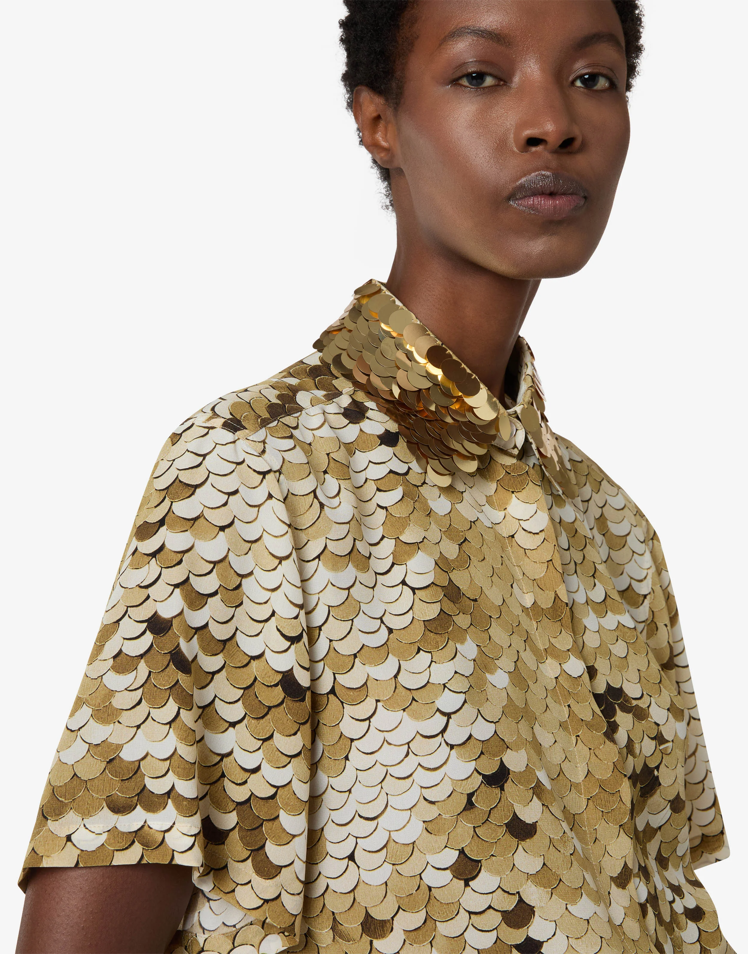 Printed crepe de chine shirt - Image 3