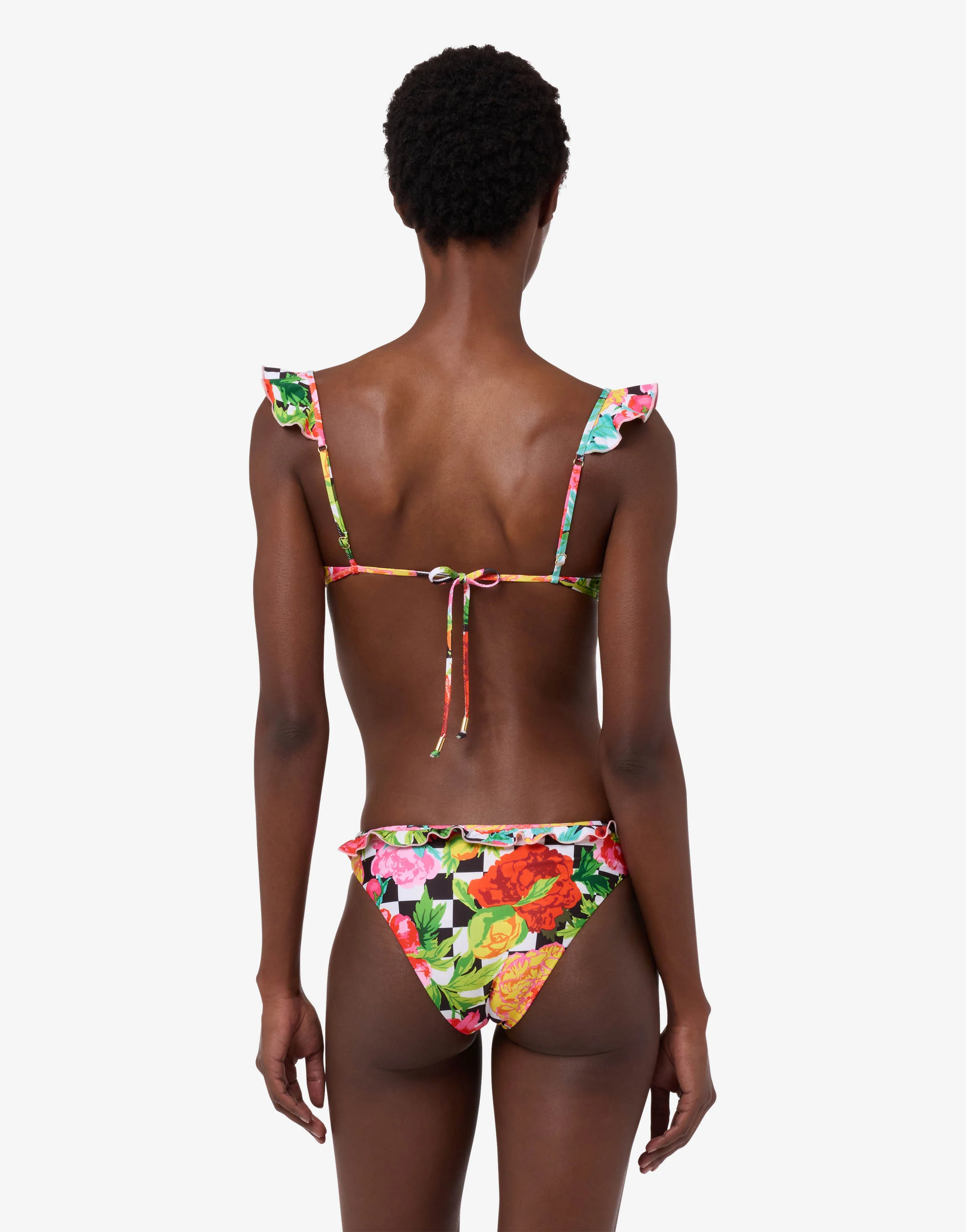 Printed Lycra triangle bikini top - Image 4