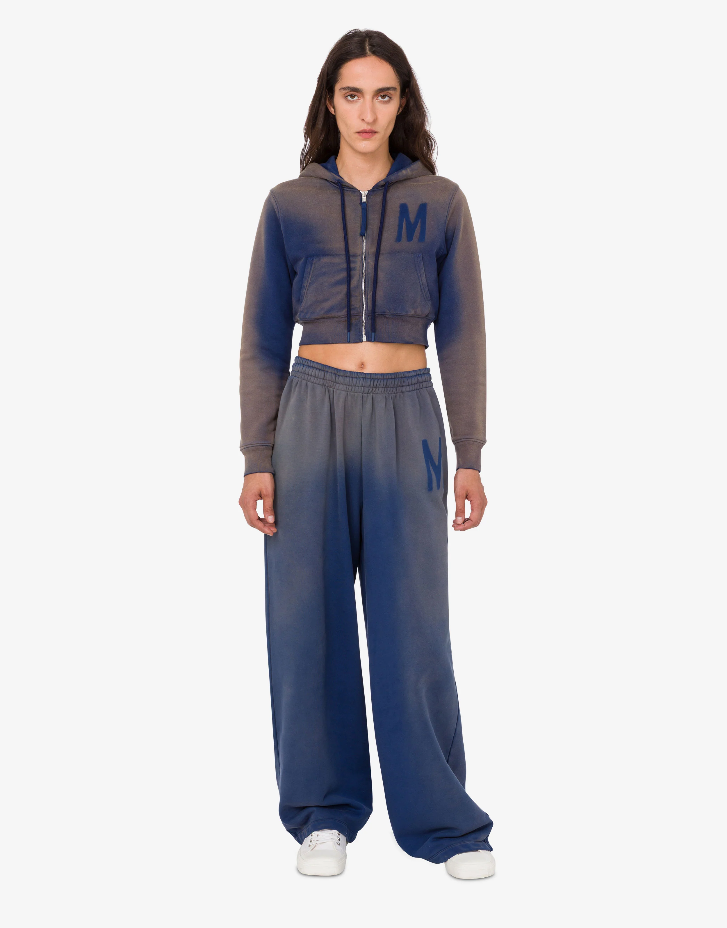 Printed organic cotton crop sweatshirt - Image 2