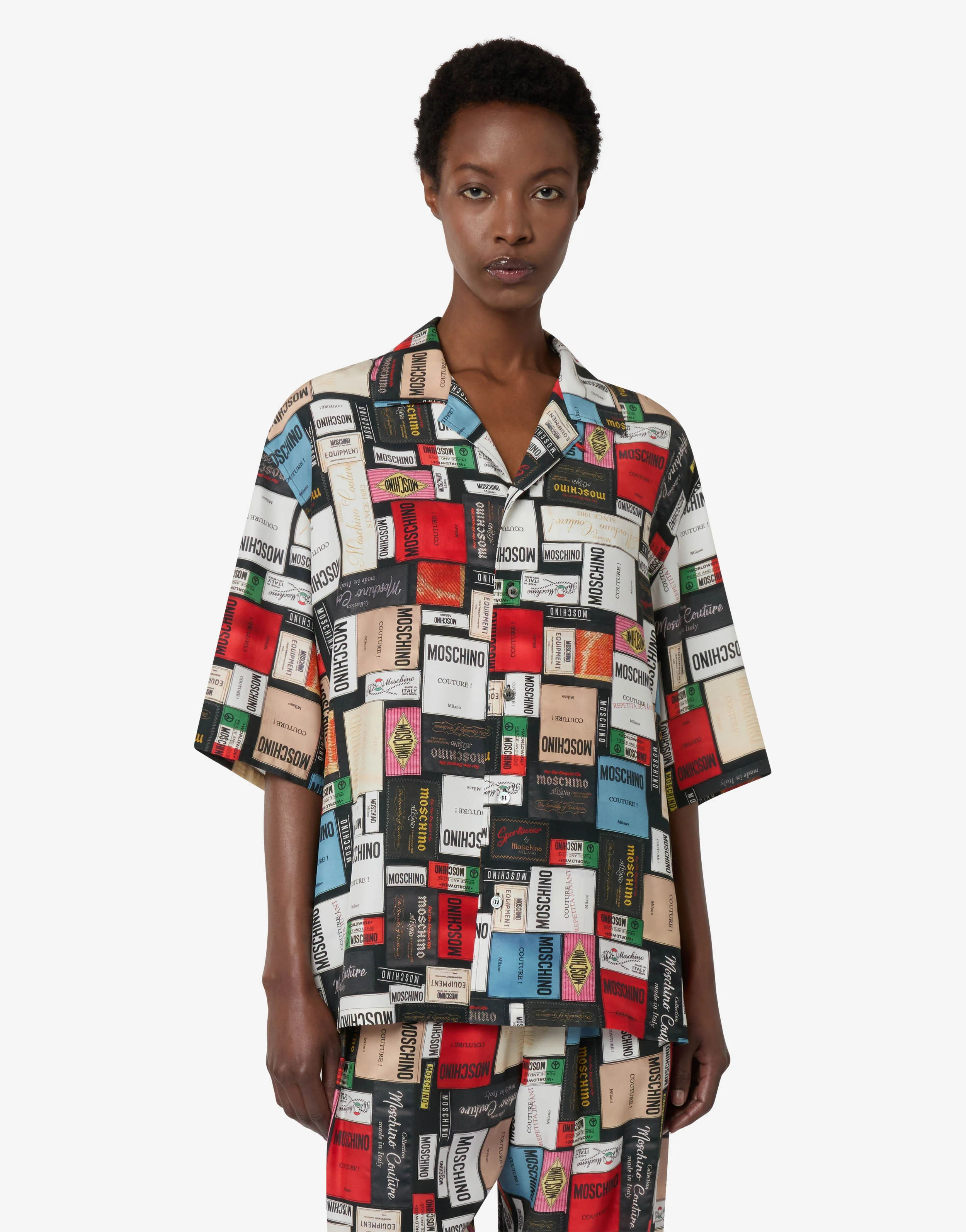 Printed silk shirt