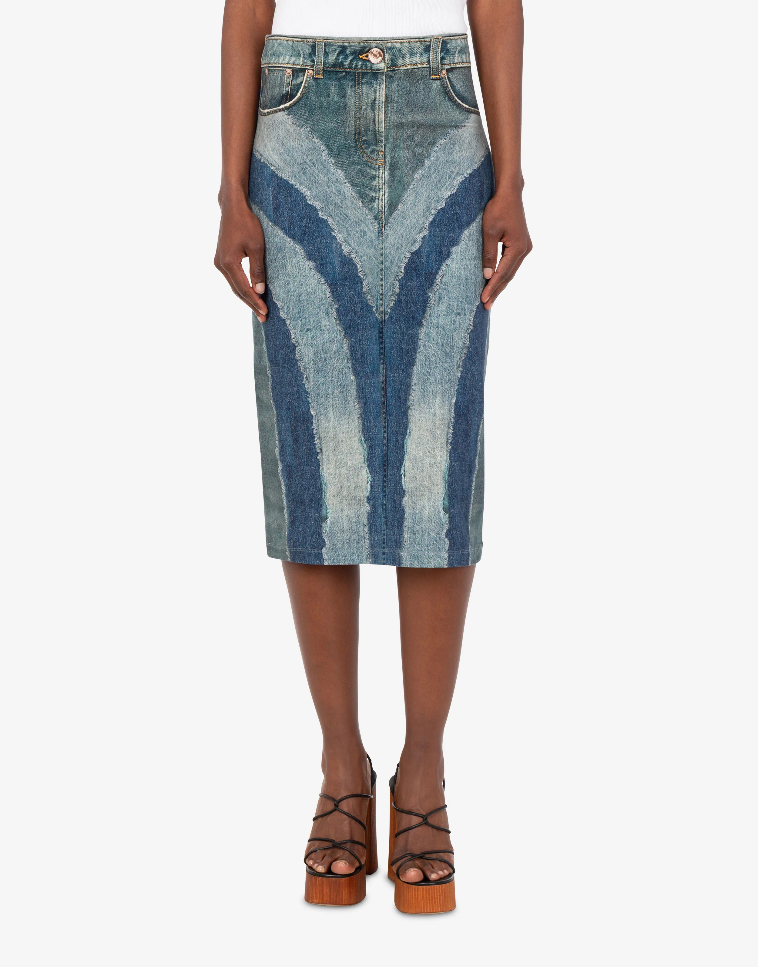 Printed stretch cotton jersey skirt - Image 3
