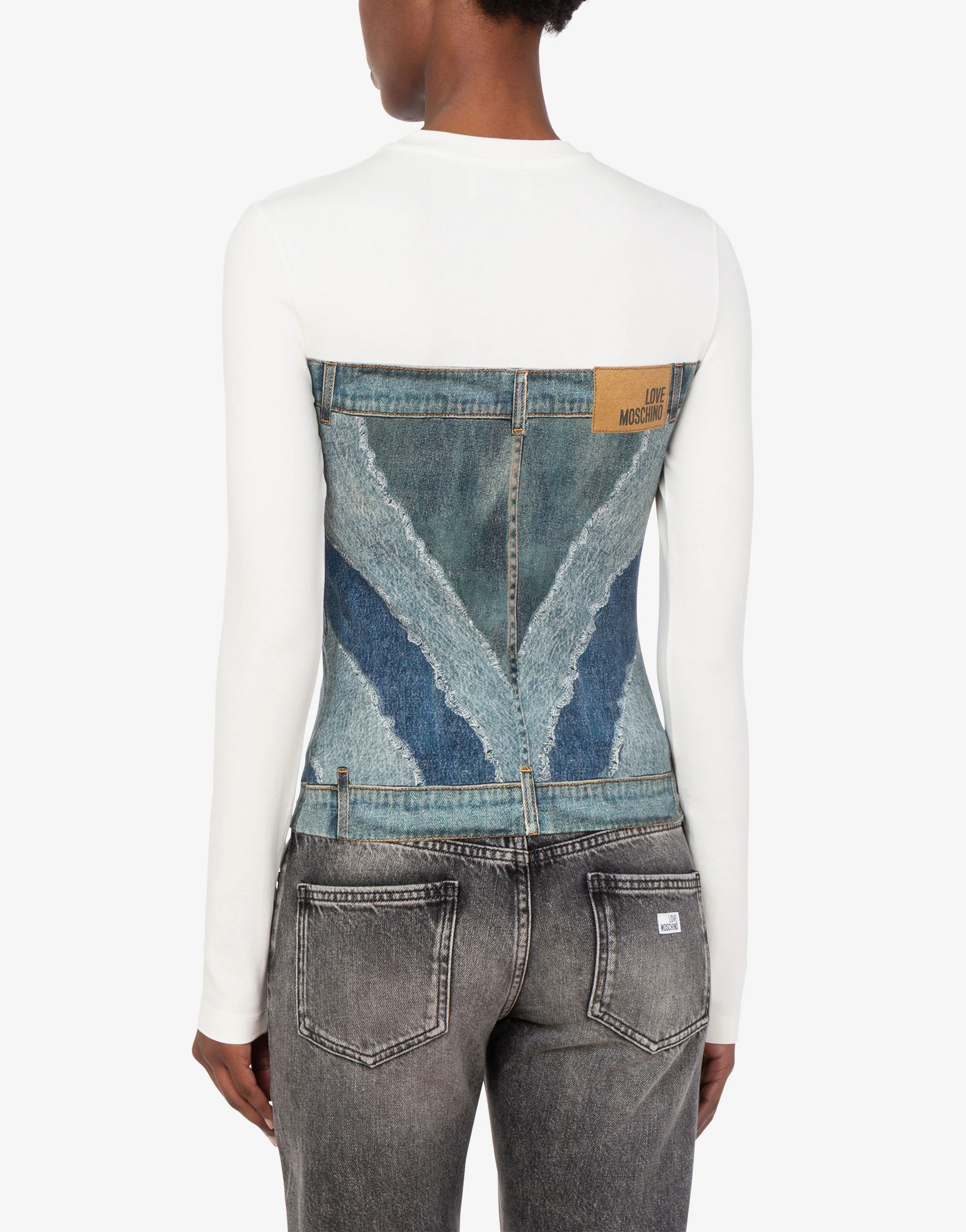 Printed stretch cotton jersey T-shirt - Image 4