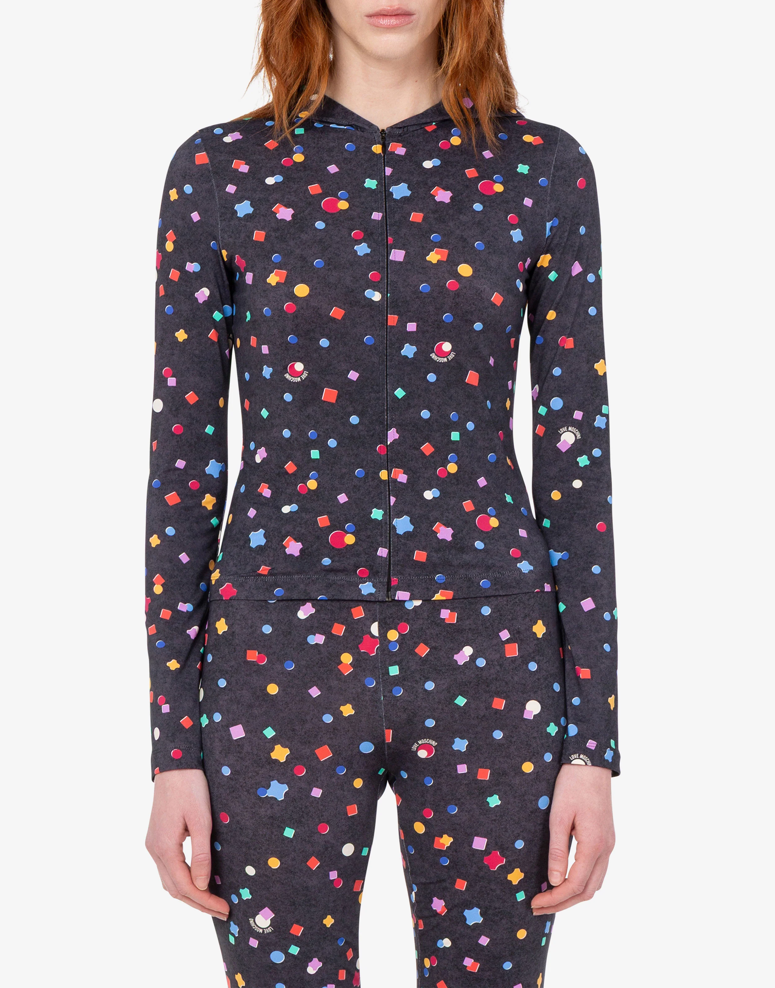 Printed T-shirt with a technical nylon zipper - Image 3