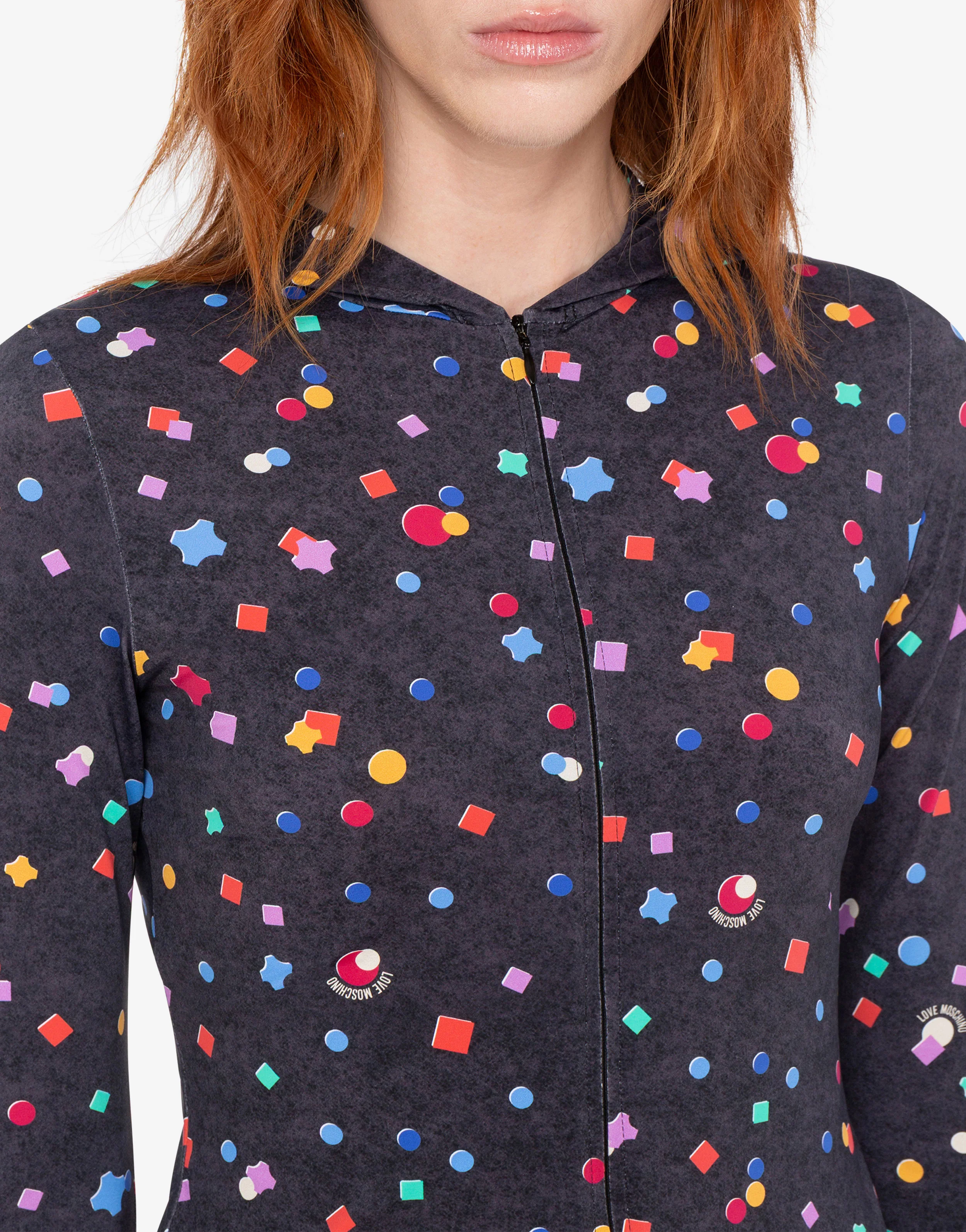 Printed T-shirt with a technical nylon zipper - Image 5