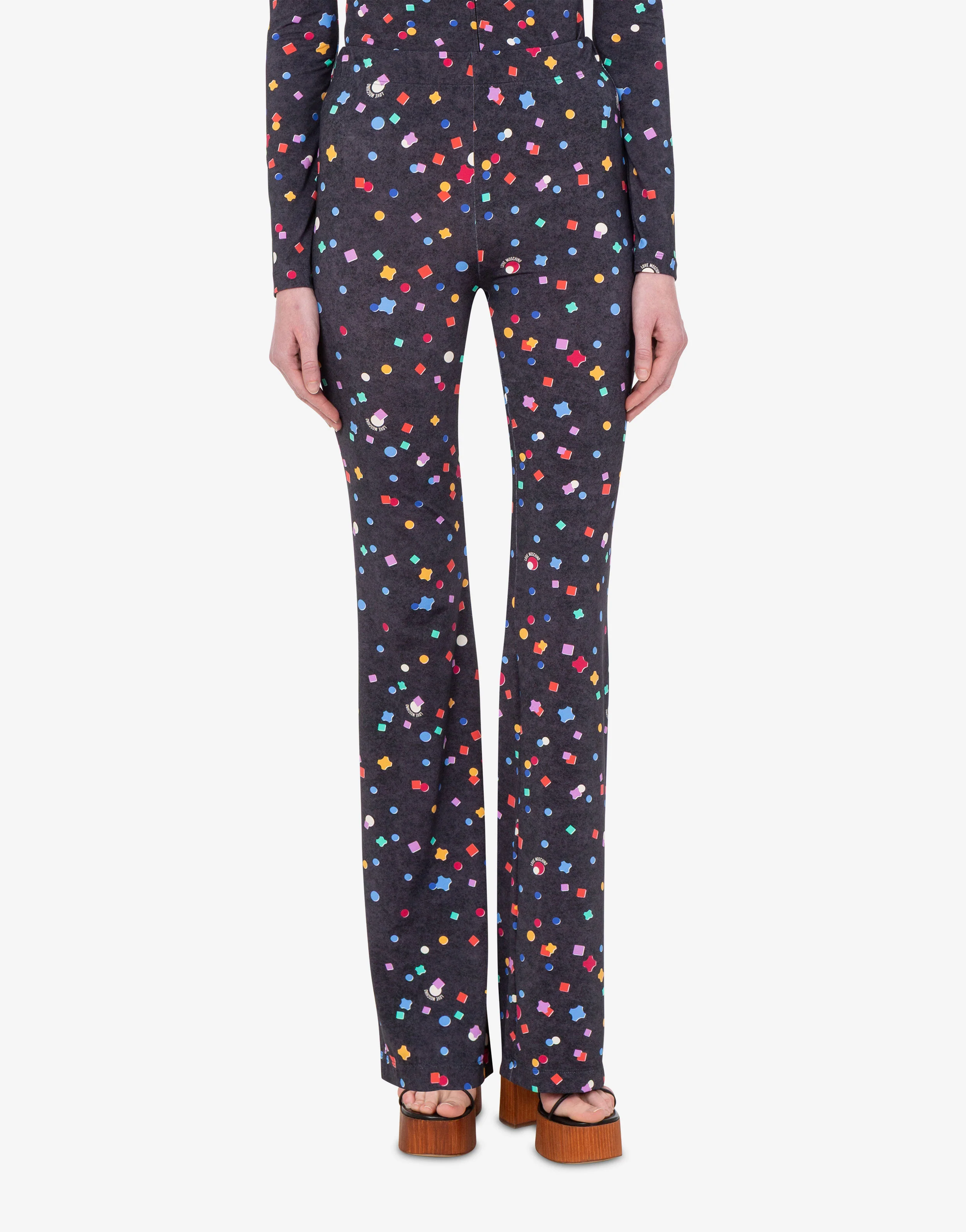 Printed technical jersey pants - Image 3
