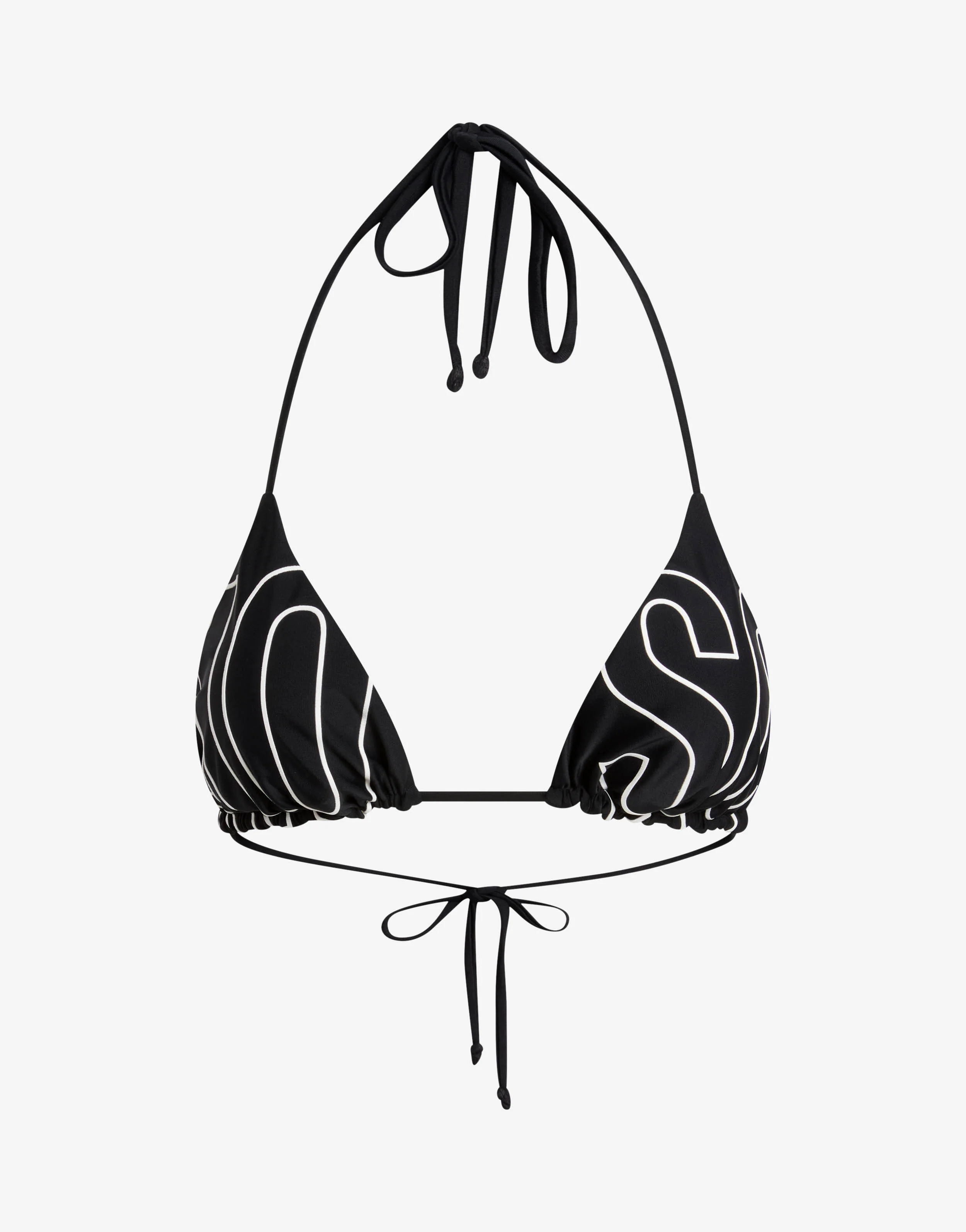 Printed triangle bikini top