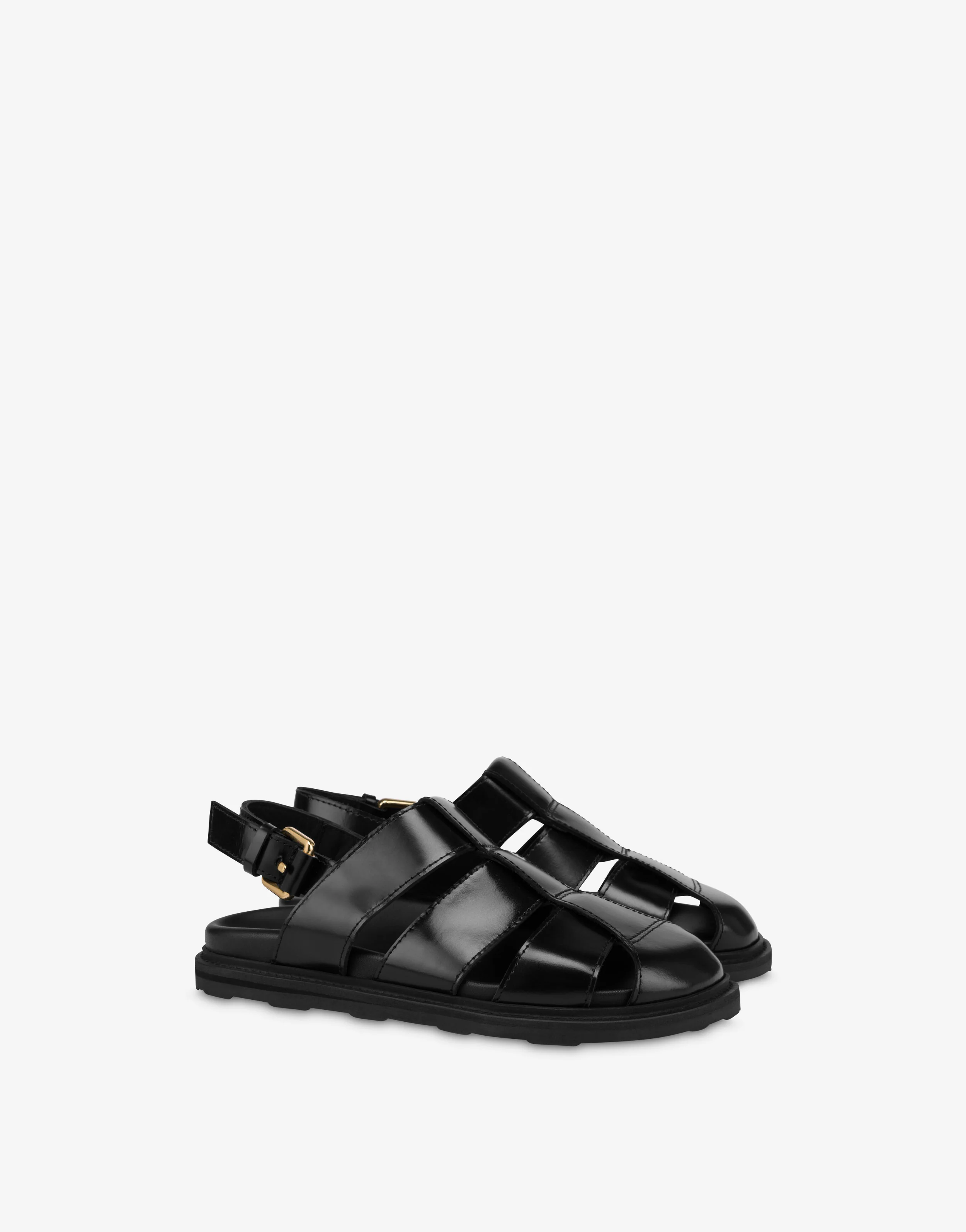 Sandals in brushed calf leather Sporty
