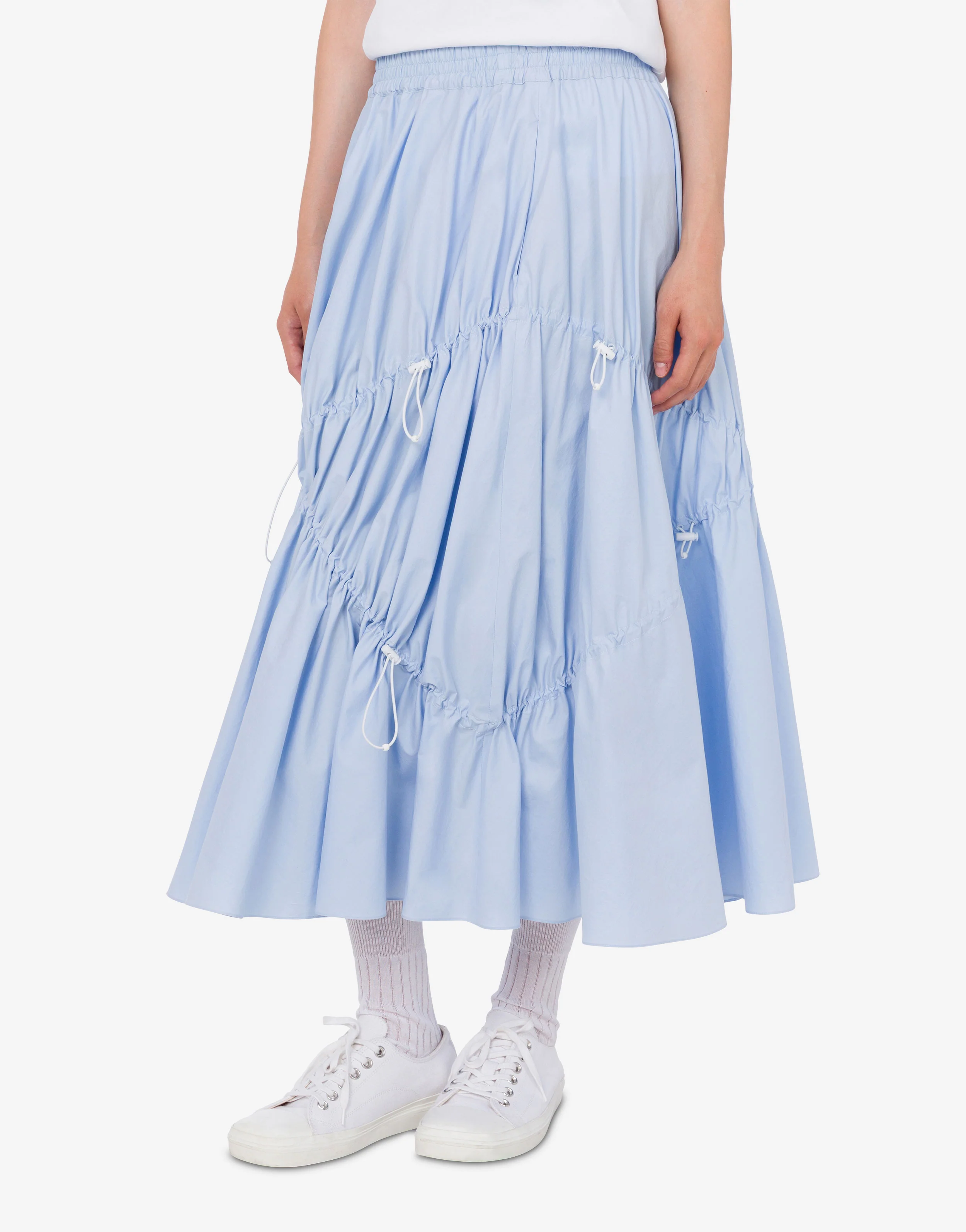 Stretch cotton poplin skirt - Image 2