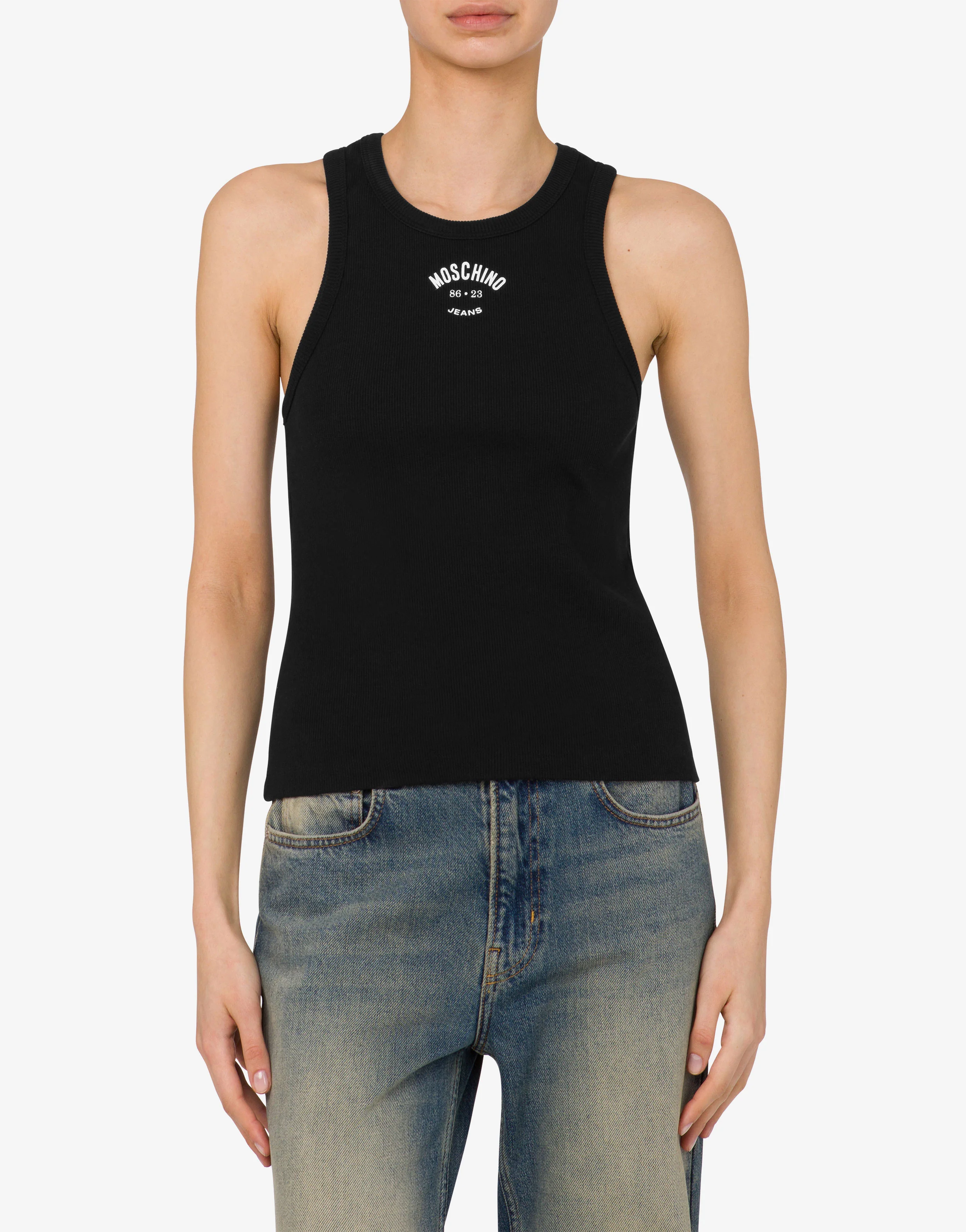Stretch cotton tank top - Image 2