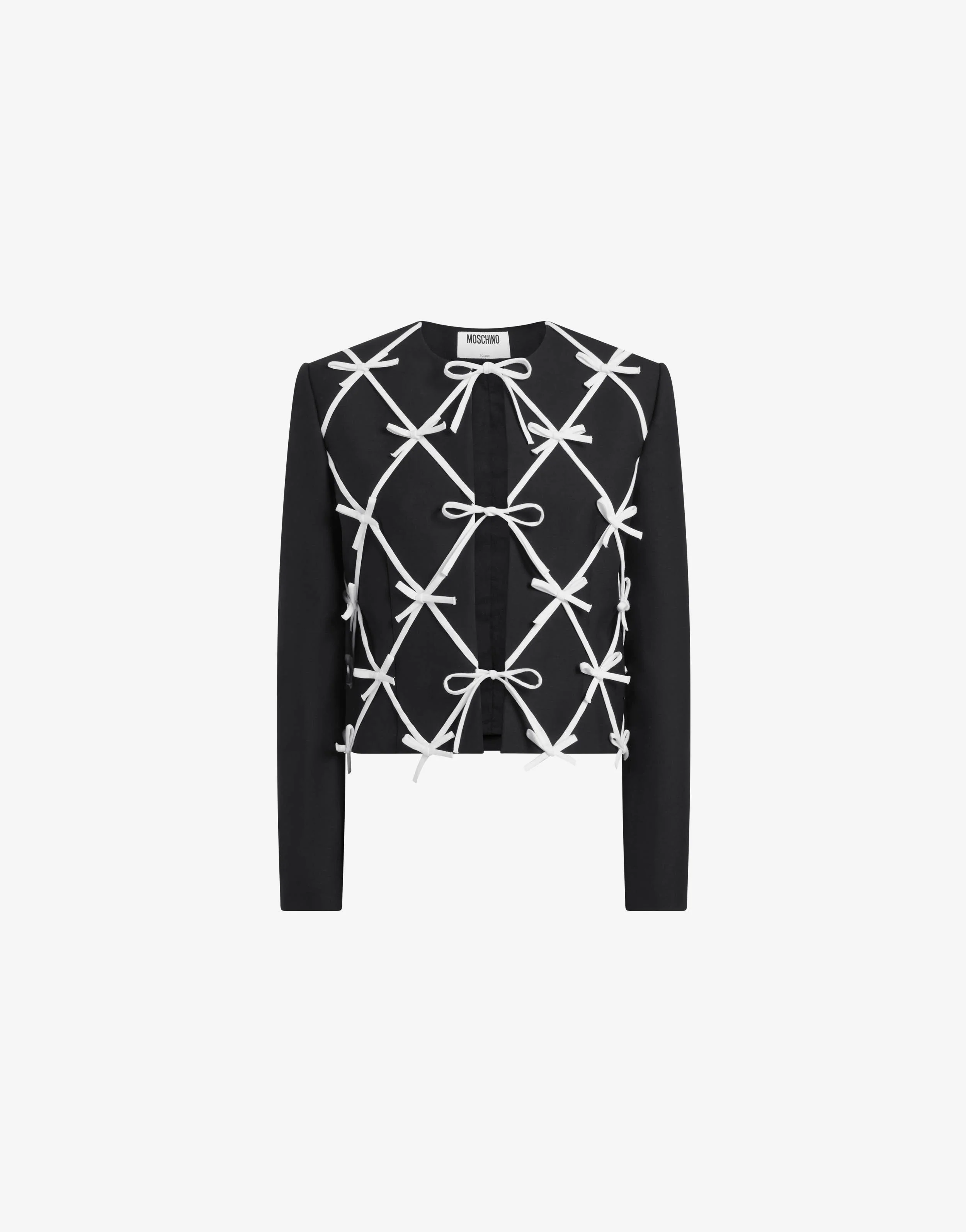 Wool-blend jacket with bows - Image 4