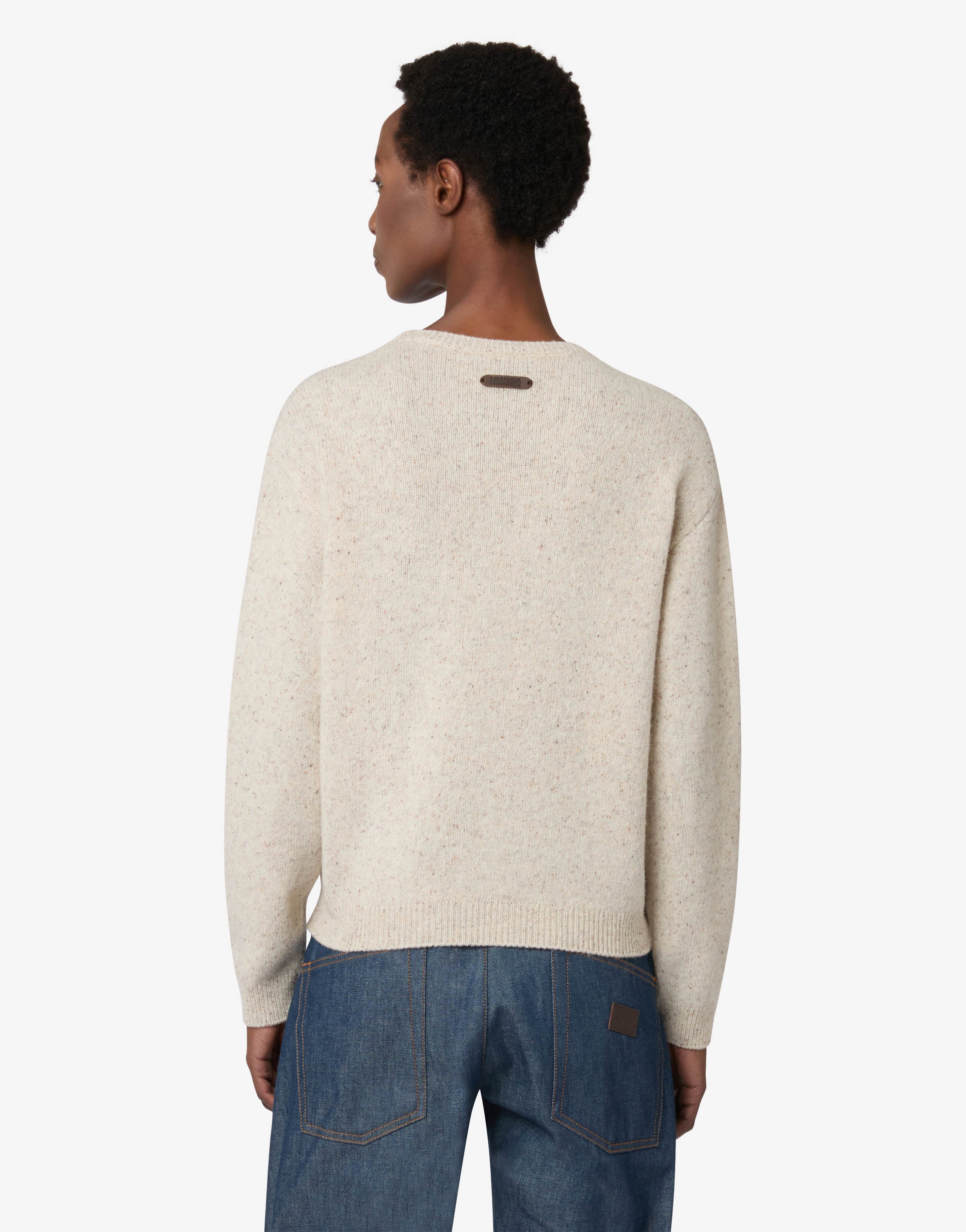Wool-silk blend sweater with logo - Image 2