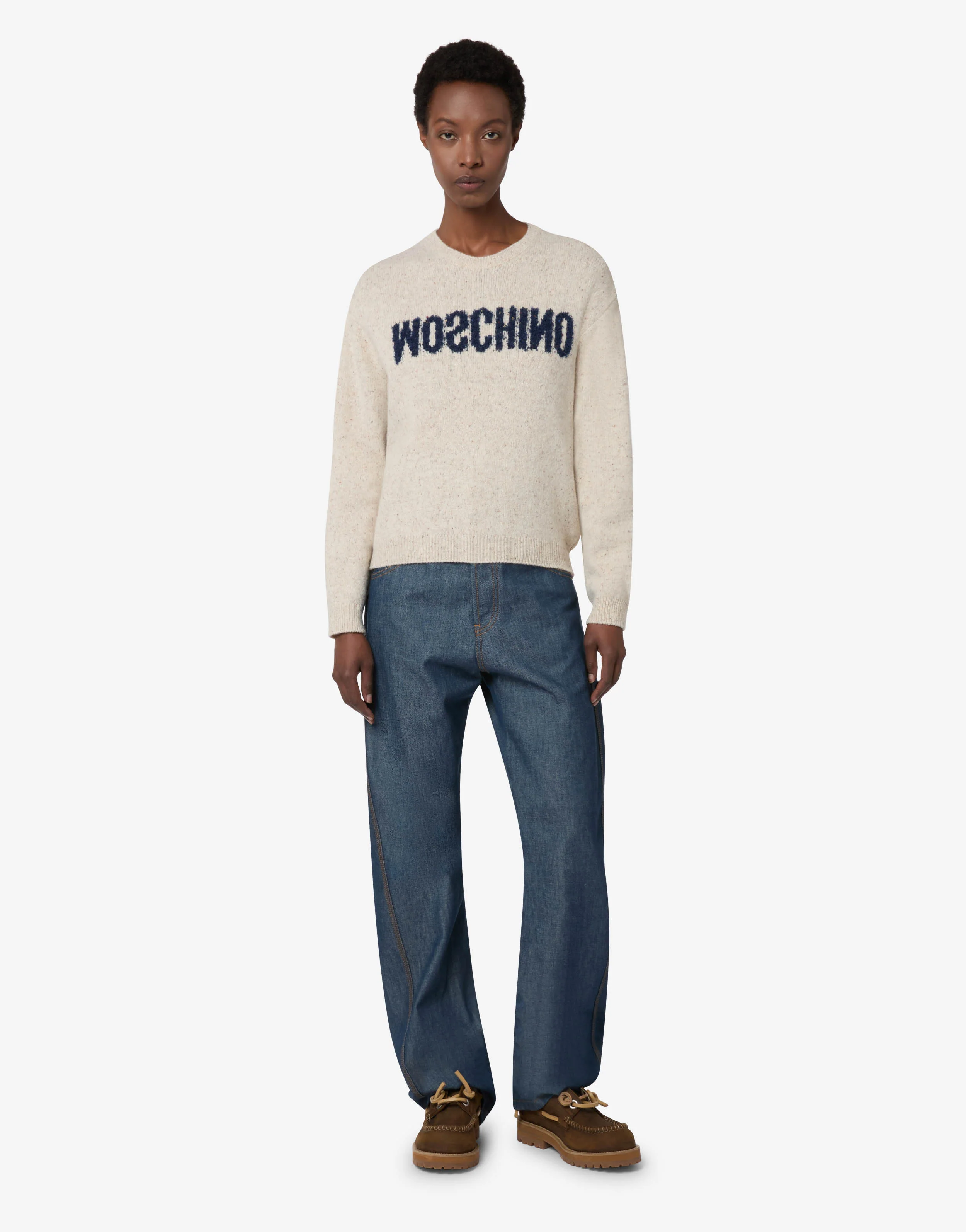 Wool-silk blend sweater with logo - Image 4